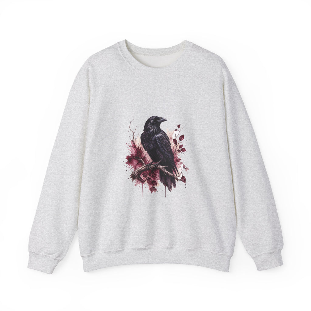 Matching Couple Sweatshirt - Raven & Swan Matching Couple Premium Fleece Sweatshirt Watercolor Art His Hers Birthday Gift - Design A