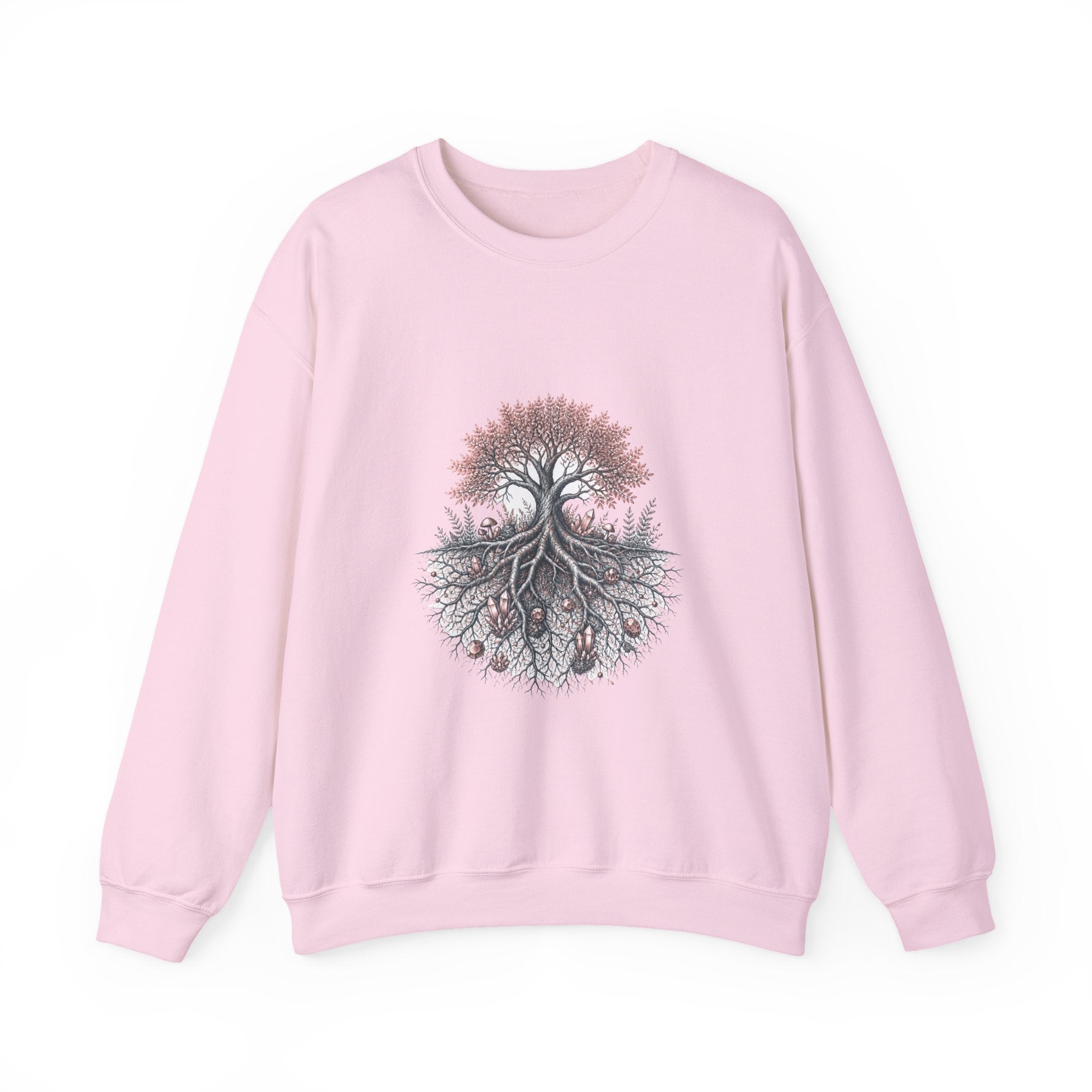 Matching Couple Sweatshirt - Ancient Oak & Deep Roots Matching Couple Comfort Colors Crew Vintage Art His Hers Honeymoon Gift - Design B