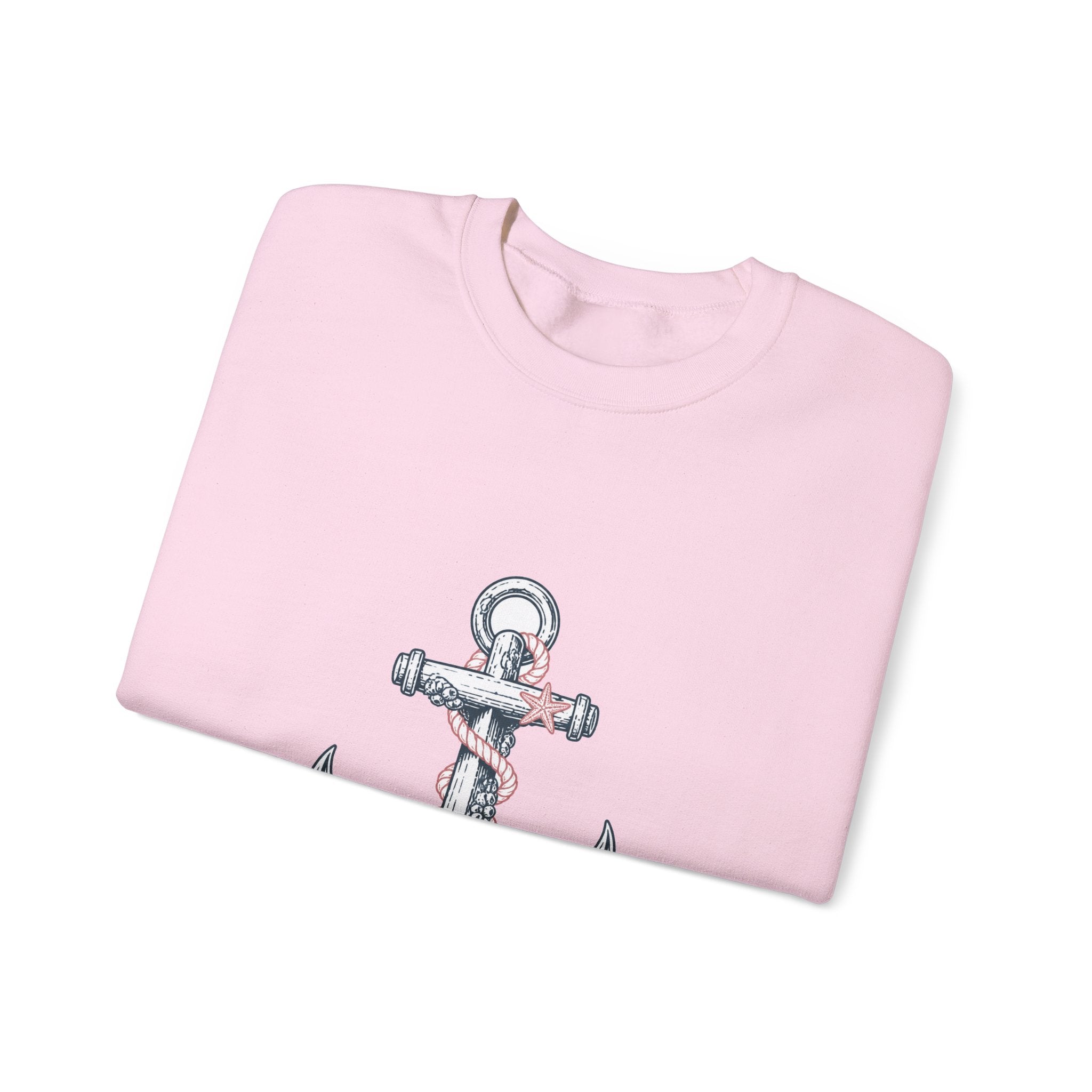 Matching Couple Sweatshirt - Anchor & Sail Matching Couple Premium Fleece Sweatshirt Minimalist Art His Hers Christmas Gift - Design A