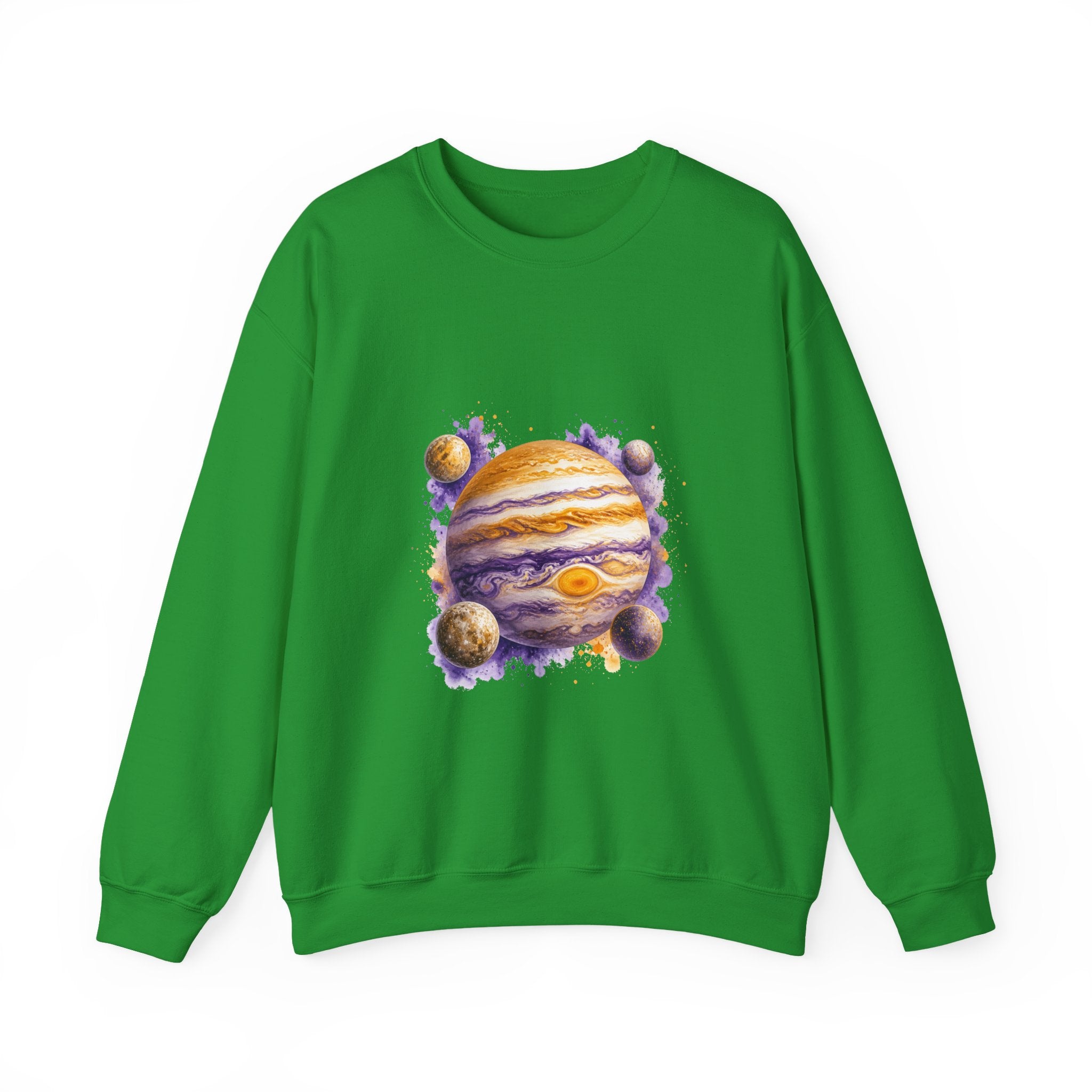 Matching Couple Sweatshirt - Saturn & Jupiter Matching Couple Comfort Colors Crew Watercolor Art His Hers Birthday Gift - Design B