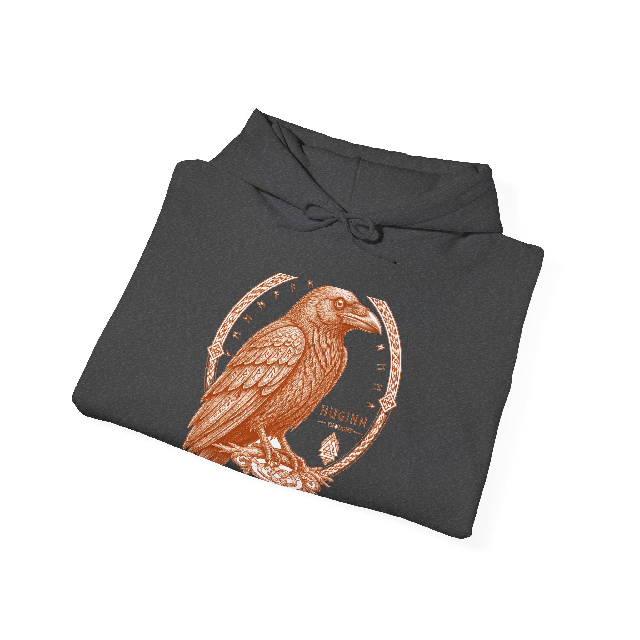 Matching Couple Sweatshirt - Huginn & Muninn Matching Couple Hooded Sweatshirt Vintage Art His Hers Wedding Gift - Design A