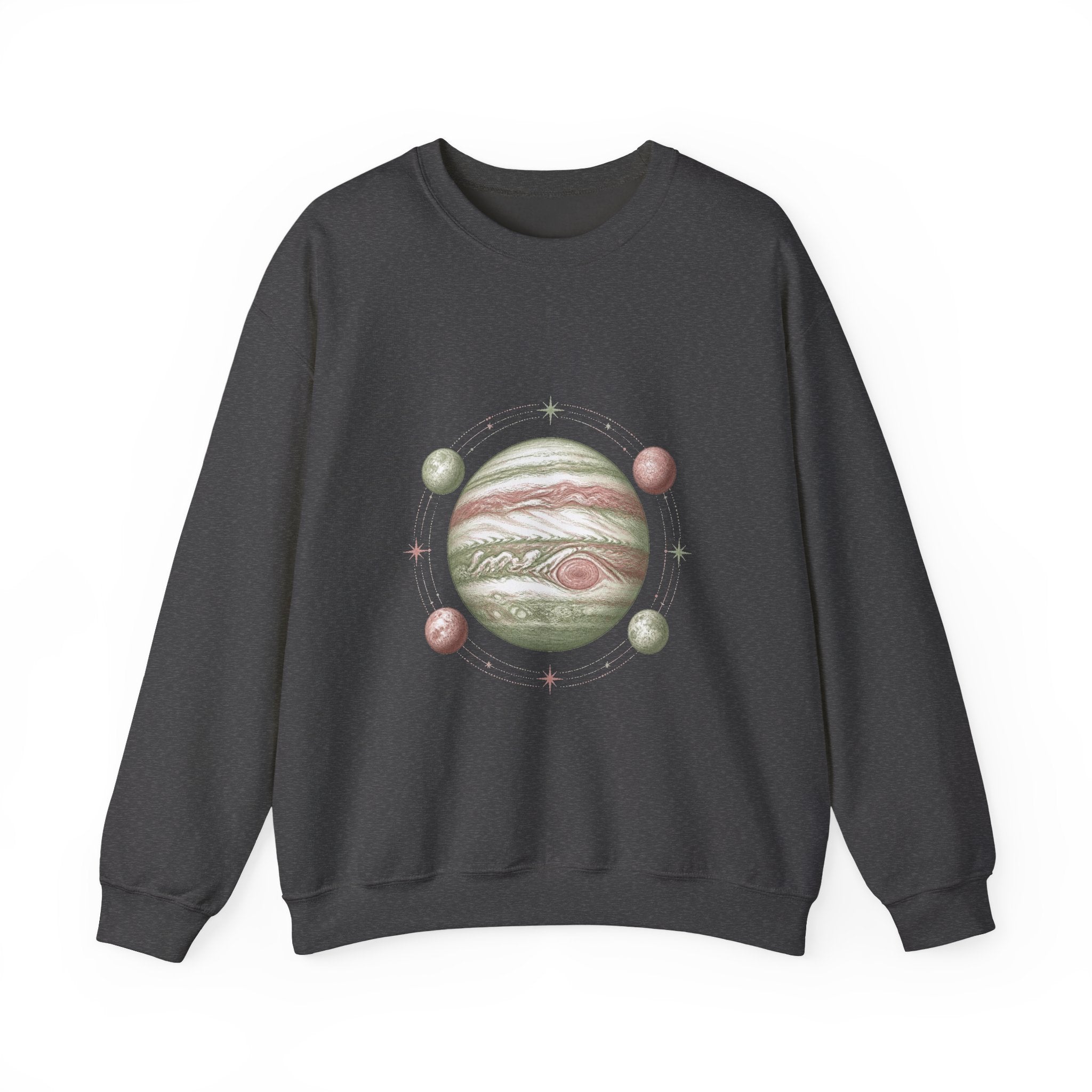 Matching Couple Sweatshirt - Saturn & Jupiter Matching Couple Premium Fleece Sweatshirt Vintage Art His Hers Honeymoon Gift - Design B
