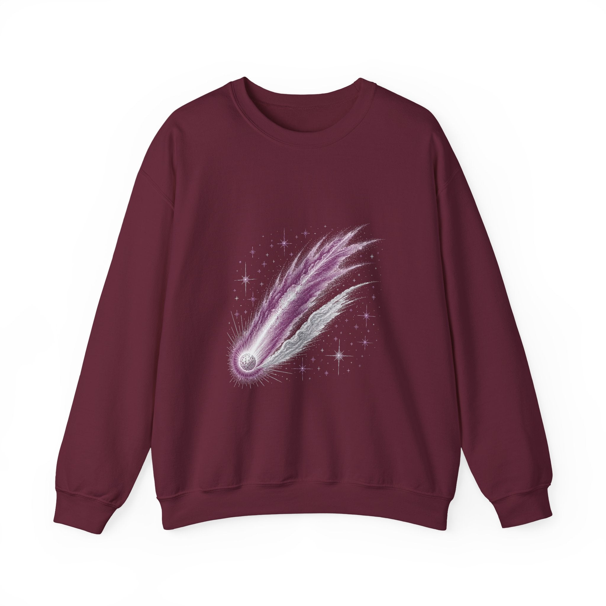Matching Couple Sweatshirt - Comet & Asteroid Matching Couple Comfort Colors Crew Vintage Art His Hers Honeymoon Gift - Design A