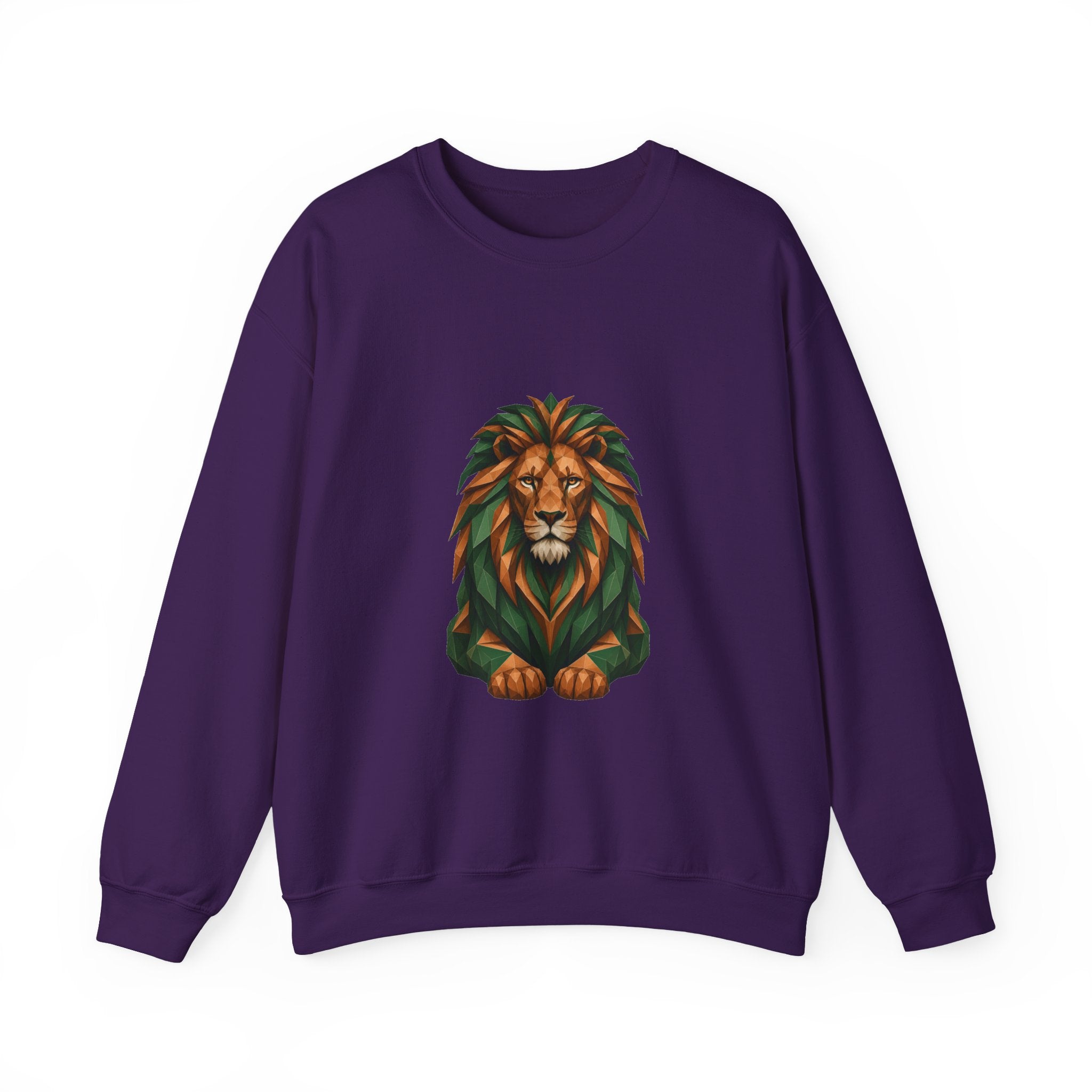 Matching Couple Sweatshirt - Lion & Lamb Matching Couple Comfort Colors Crew Geometric Art His Hers Love Gift - Design A