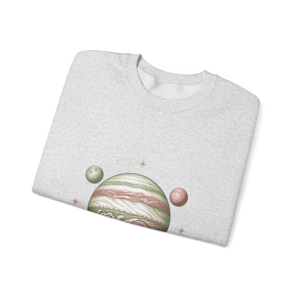 Matching Couple Sweatshirt - Saturn & Jupiter Matching Couple Premium Fleece Sweatshirt Vintage Art His Hers Honeymoon Gift - Design B