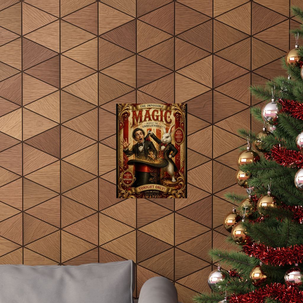 Magic Hat Rabbit Wall Art Poster 24×36 Baroque Studio Decor Maximalist Print