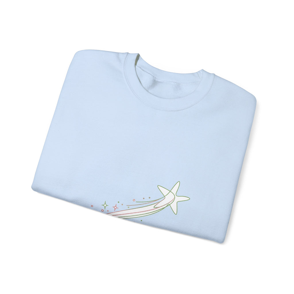 Matching Couple Sweatshirt - Shooting Star & North Star Matching Couple Premium Fleece Sweatshirt Minimalist Art His Hers Christmas Gift - Design A
