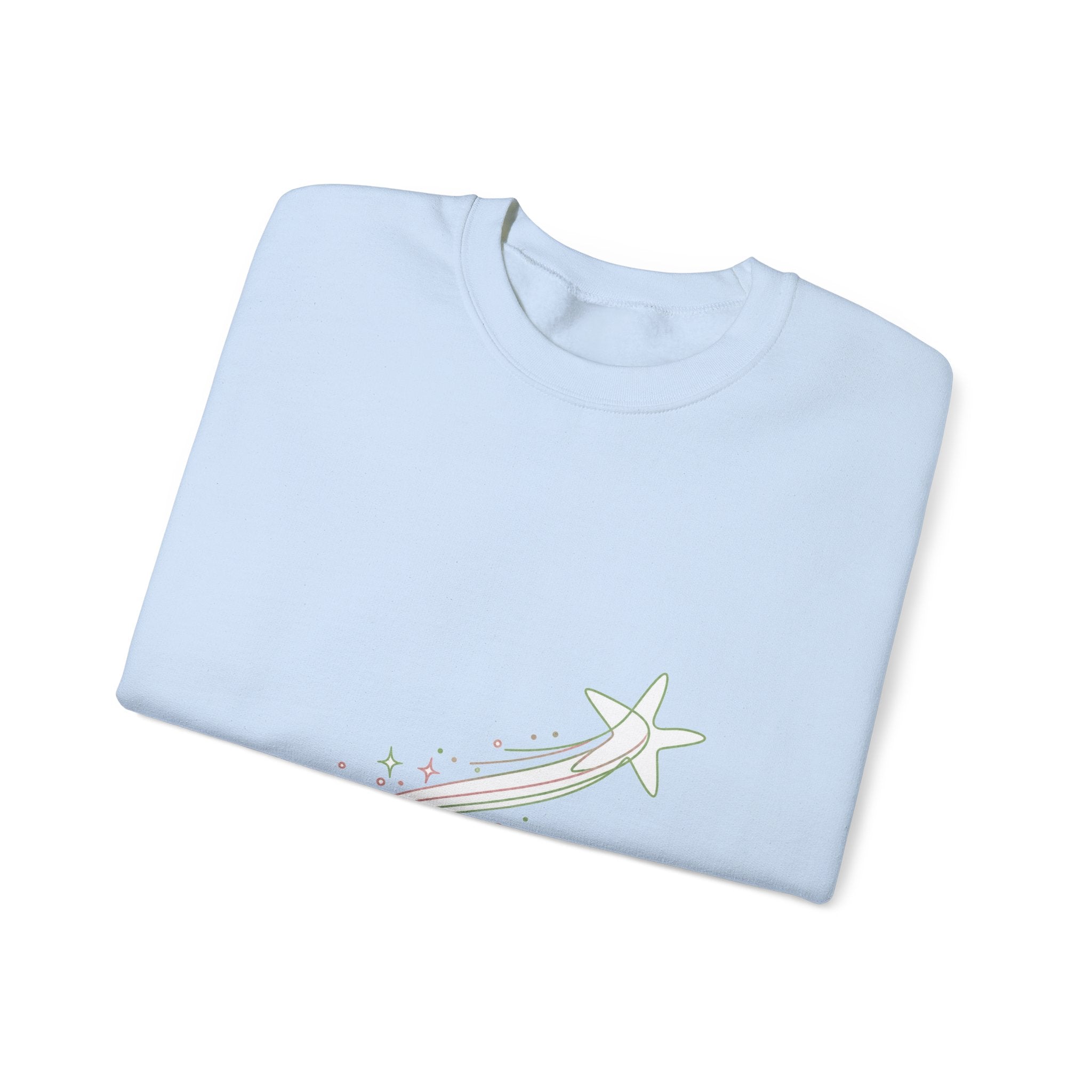 Matching Couple Sweatshirt - Shooting Star & North Star Matching Couple Premium Fleece Sweatshirt Minimalist Art His Hers Christmas Gift - Design A