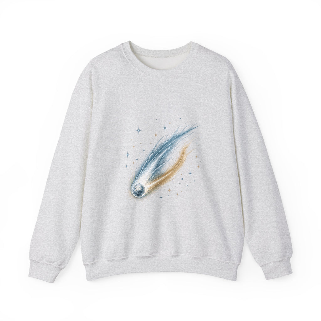 Matching Couple Sweatshirt - Comet & Asteroid Matching Couple Premium Fleece Sweatshirt Hand-Drawn Art His Hers Anniversary Gift - Design A