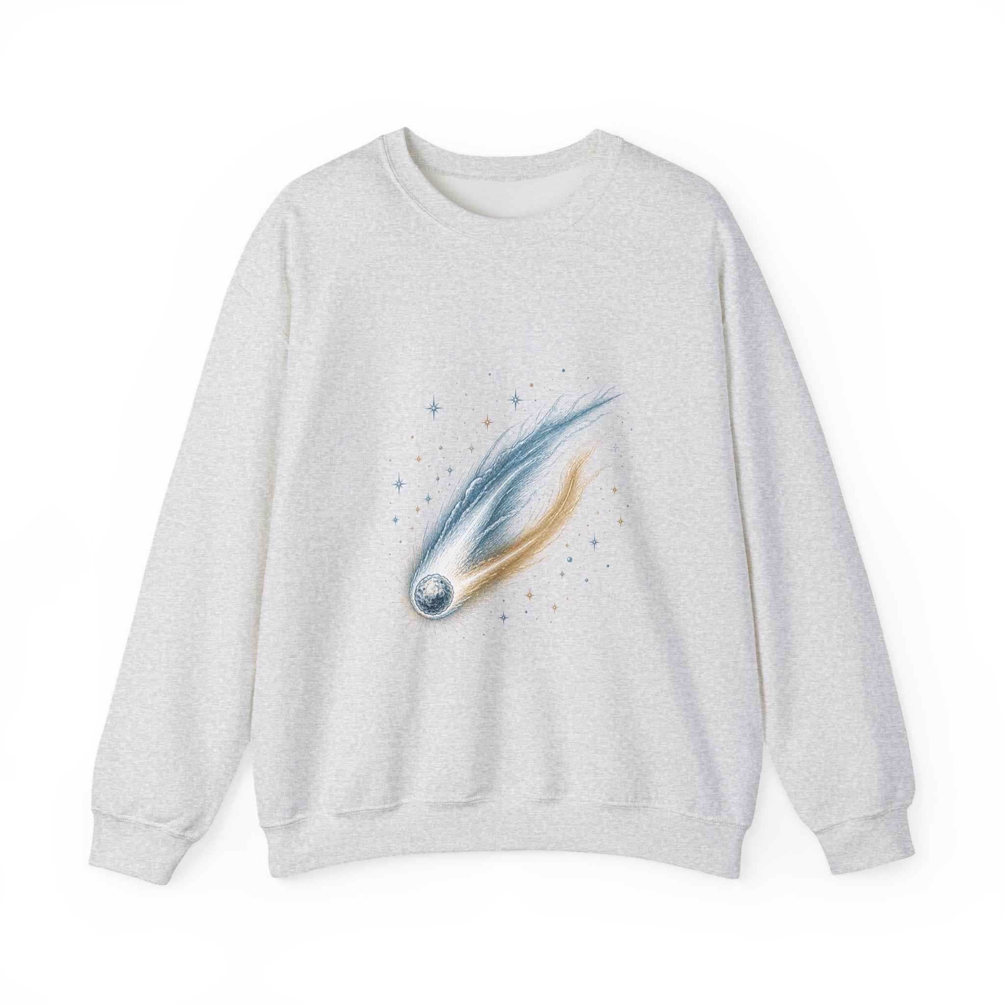 Matching Couple Sweatshirt - Comet & Asteroid Matching Couple Premium Fleece Sweatshirt Hand-Drawn Art His Hers Anniversary Gift - Design A