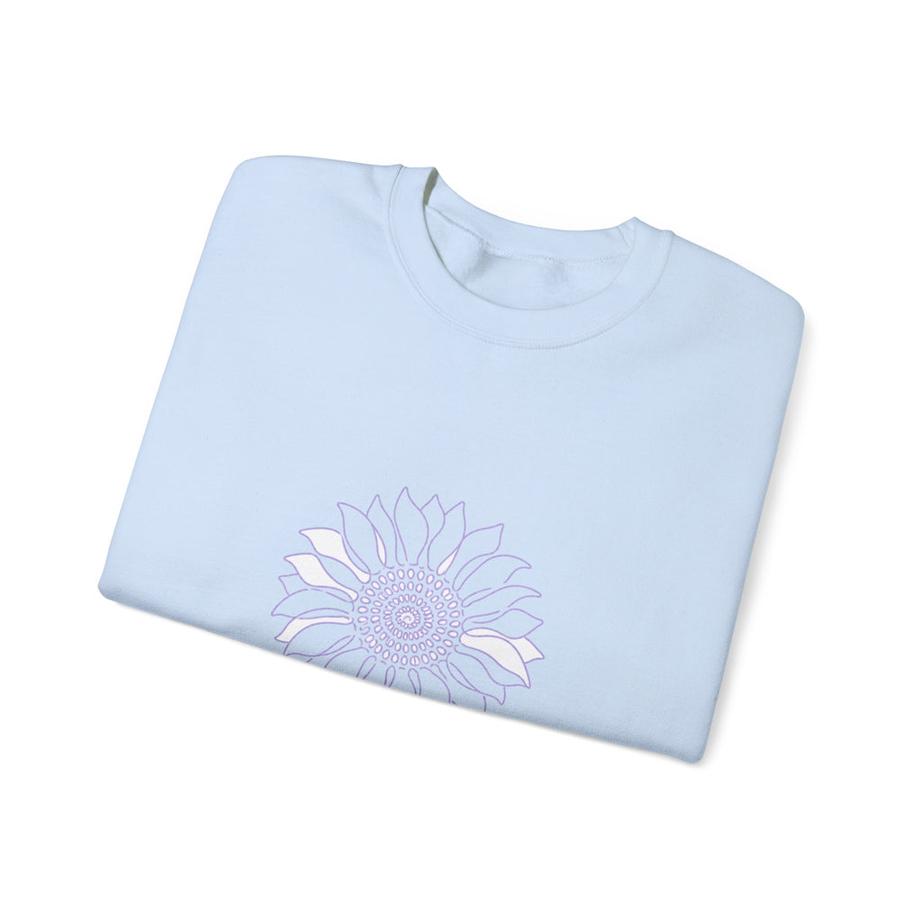Matching Couple Sweatshirt - Sunflower & Moonflower Matching Couple Comfort Colors Crew Minimalist Art His Hers Christmas Gift - Design A