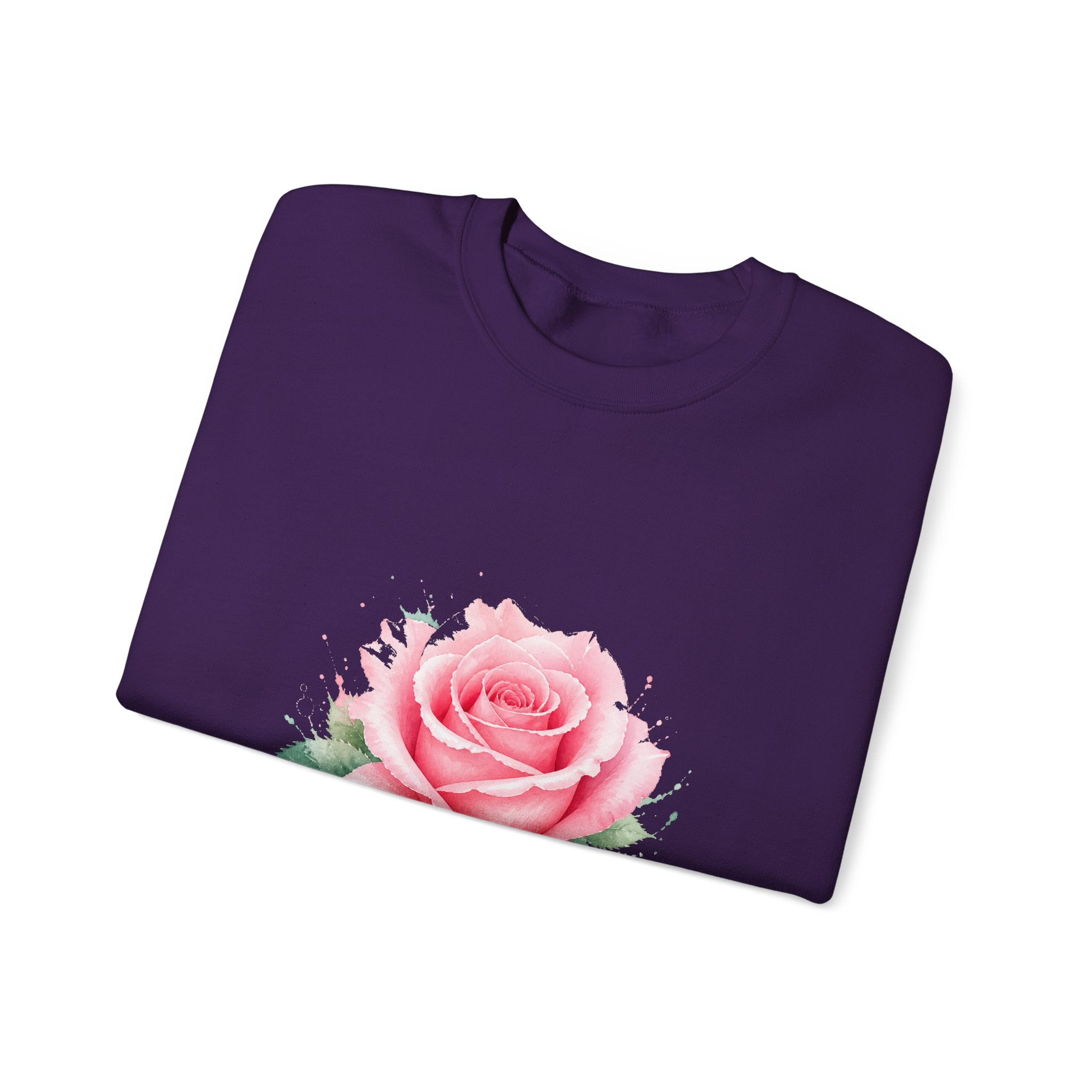 Matching Couple Sweatshirt - Rose & Thorn Matching Couple Comfort Colors Crew Watercolor Art His Hers Birthday Gift - Design A