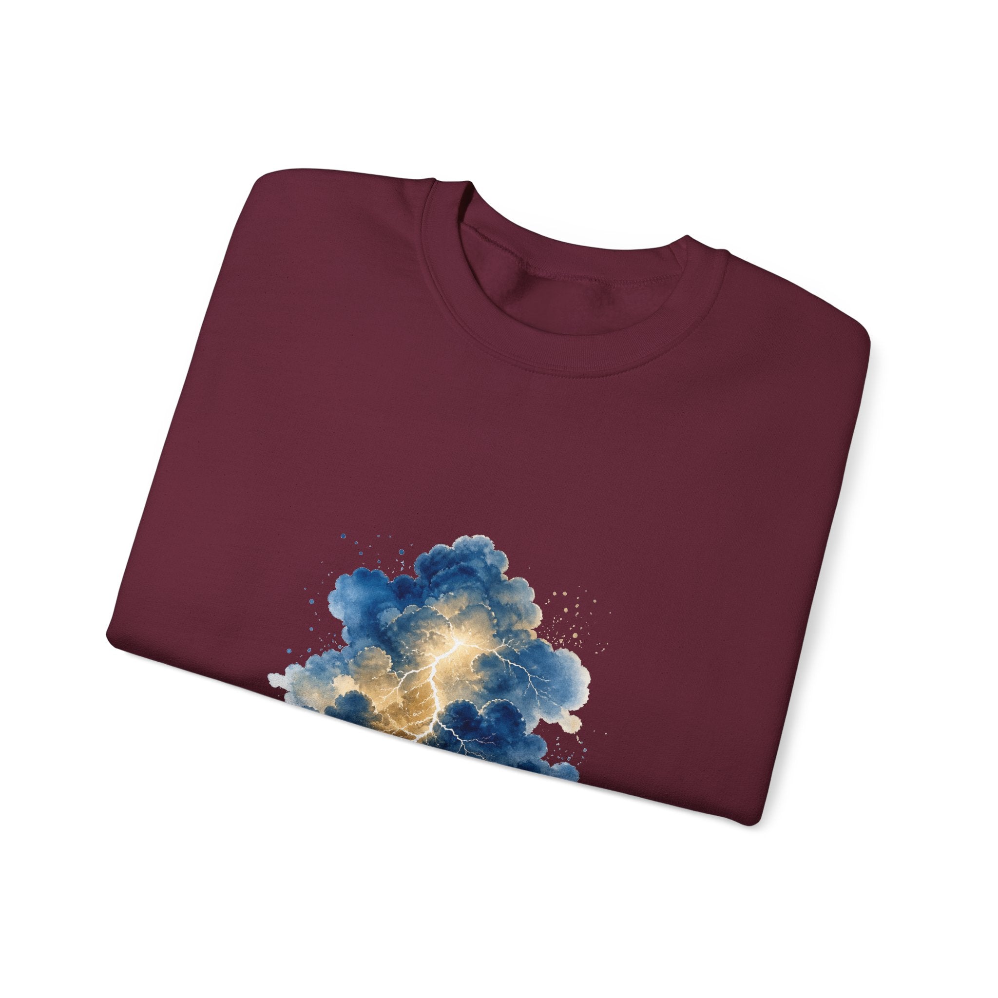Matching Couple Sweatshirt - Storm & Rainbow Matching Couple Comfort Colors Crew Watercolor Art His Hers Birthday Gift - Design A