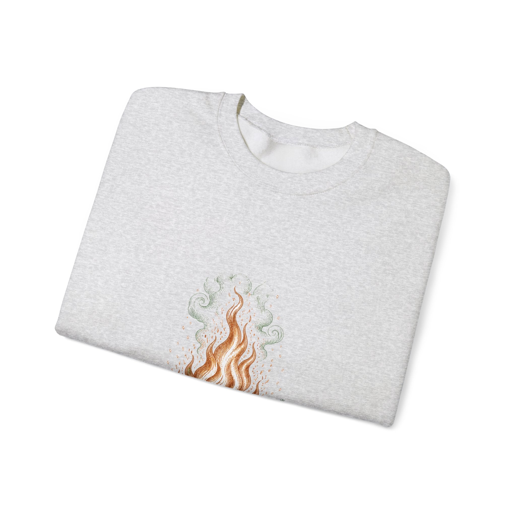 Matching Couple Sweatshirt - Wildfire & Waterfall Matching Couple Comfort Colors Crew Vintage Art His Hers Honeymoon Gift - Design A