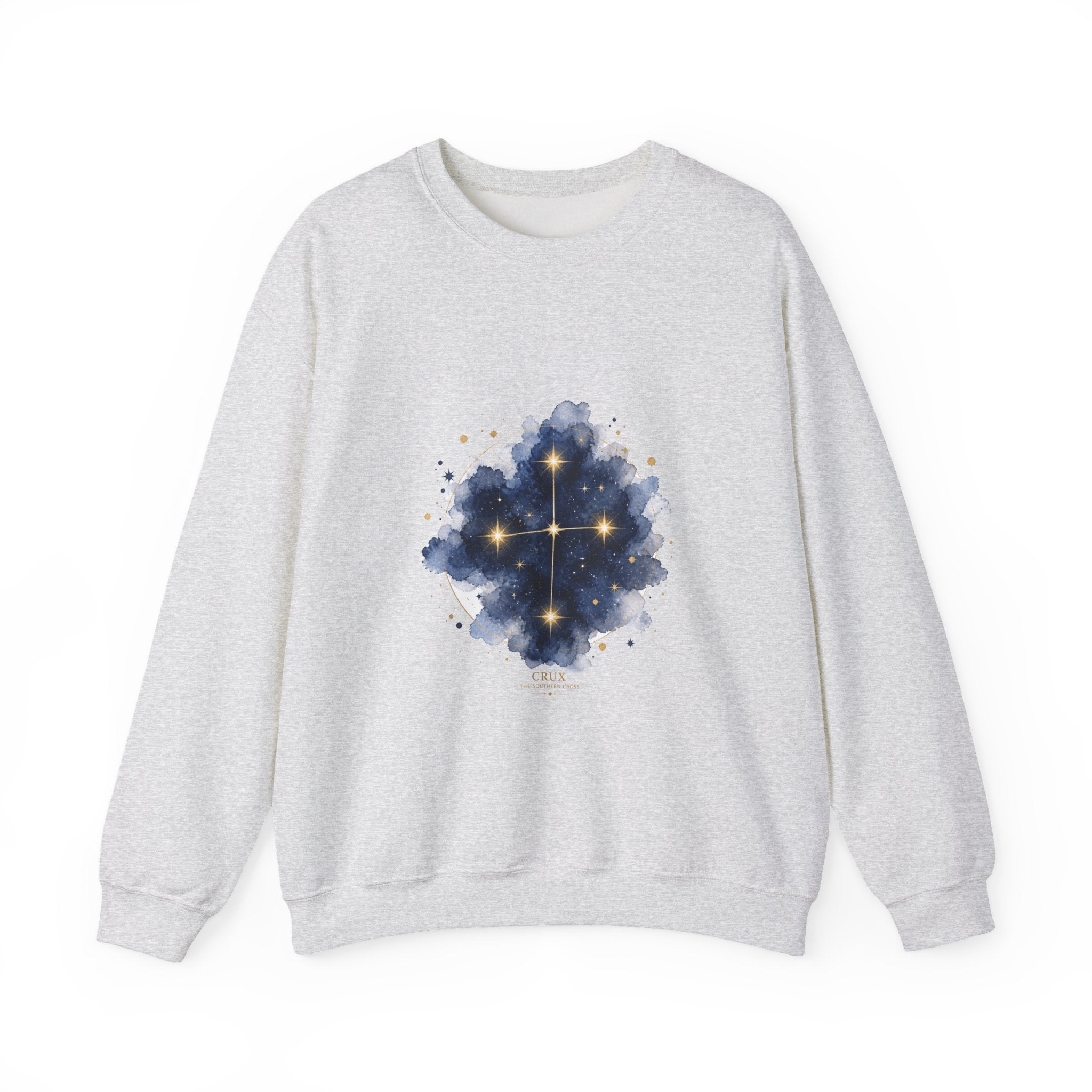 Matching Couple Sweatshirt - Aurora & Southern Cross Matching Couple Crewneck Sweatshirt Watercolor Art His Hers Engagement Gift - Design B