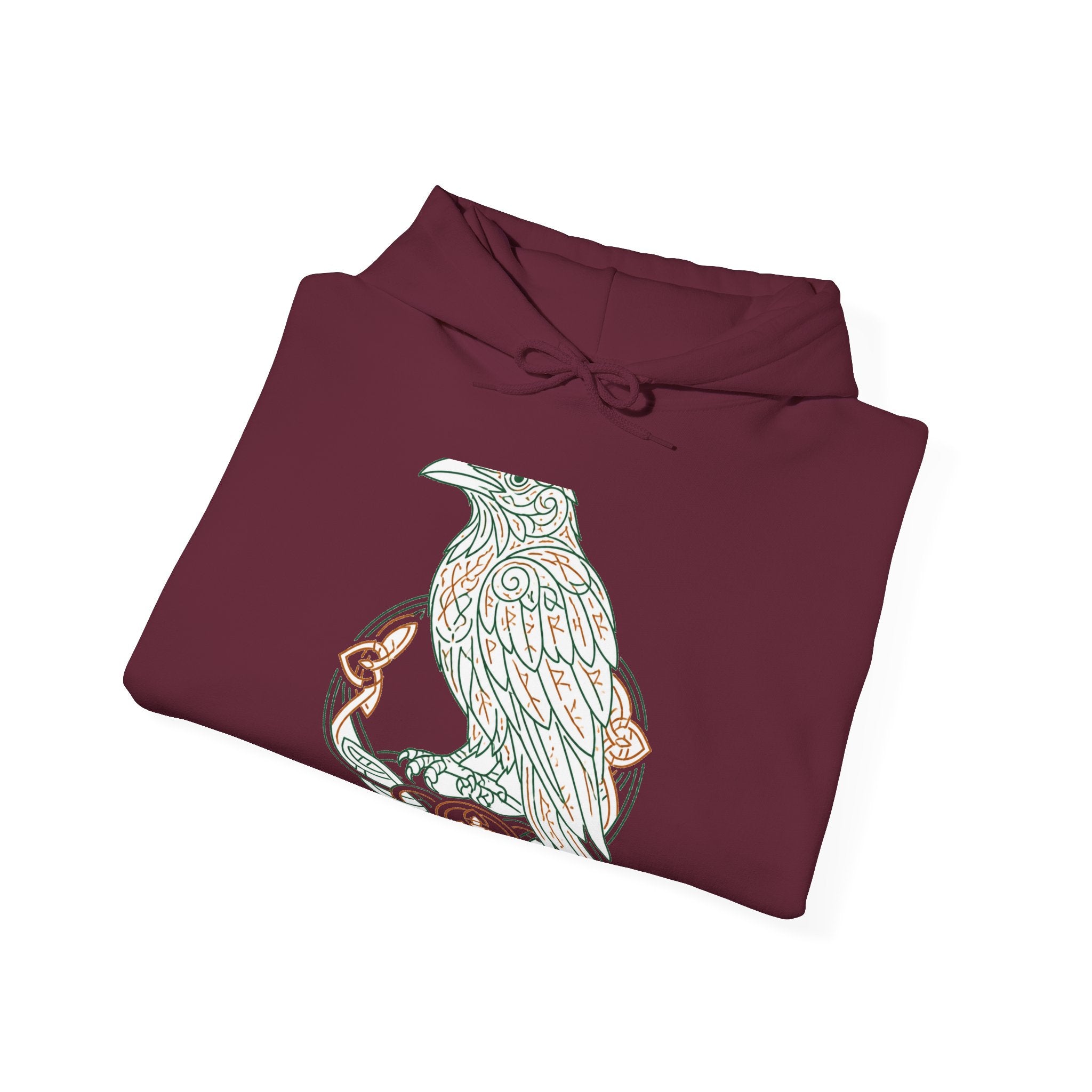 Matching Couple Sweatshirt - Huginn & Muninn Matching Couple Hooded Sweatshirt Minimalist Art His Hers Valentine Gift - Design A