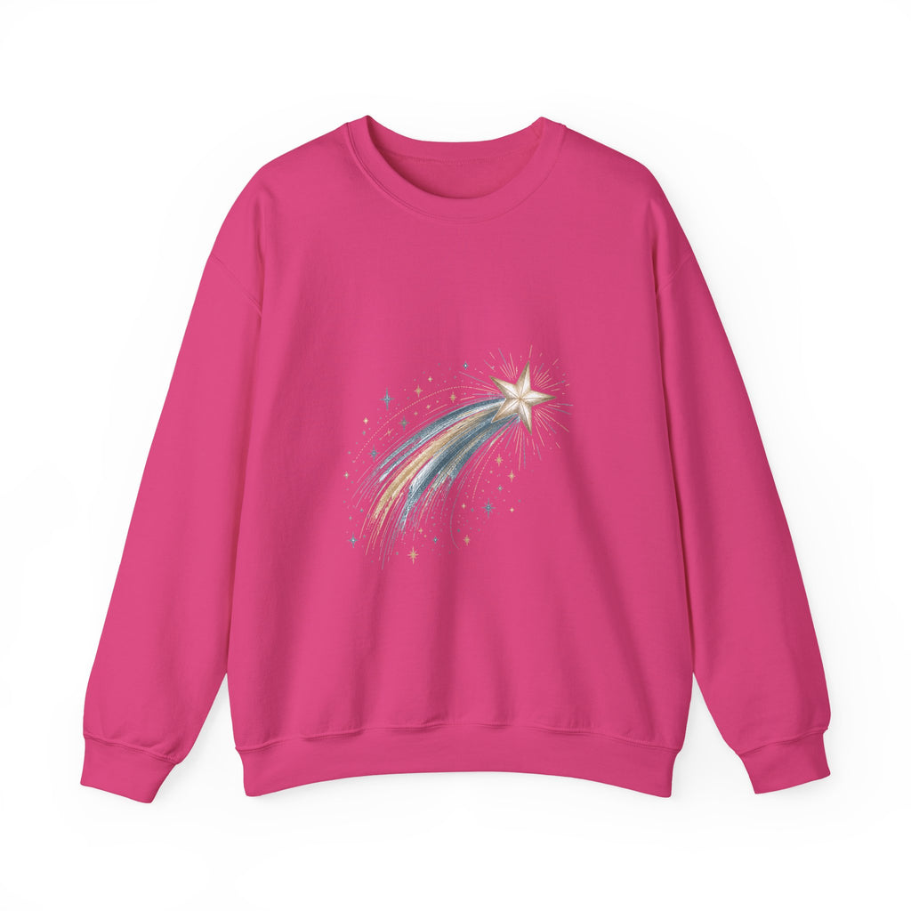 Matching Couple Sweatshirt - Shooting Star & North Star Matching Couple Crewneck Sweatshirt Hand-Drawn Art His Hers Best Friend Gift - Design A