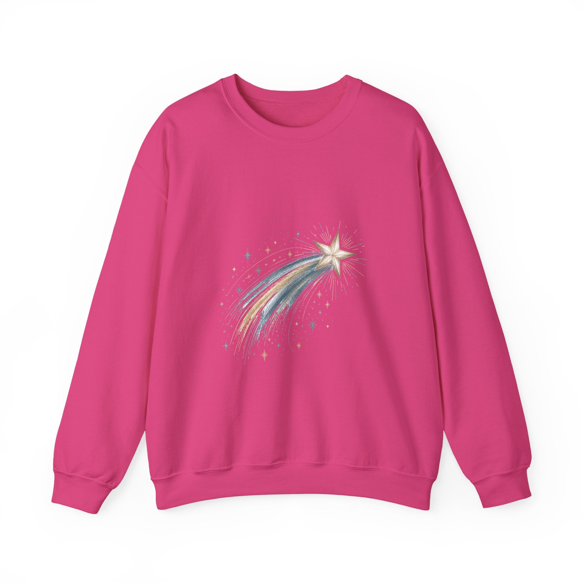 Matching Couple Sweatshirt - Shooting Star & North Star Matching Couple Crewneck Sweatshirt Hand-Drawn Art His Hers Best Friend Gift - Design A