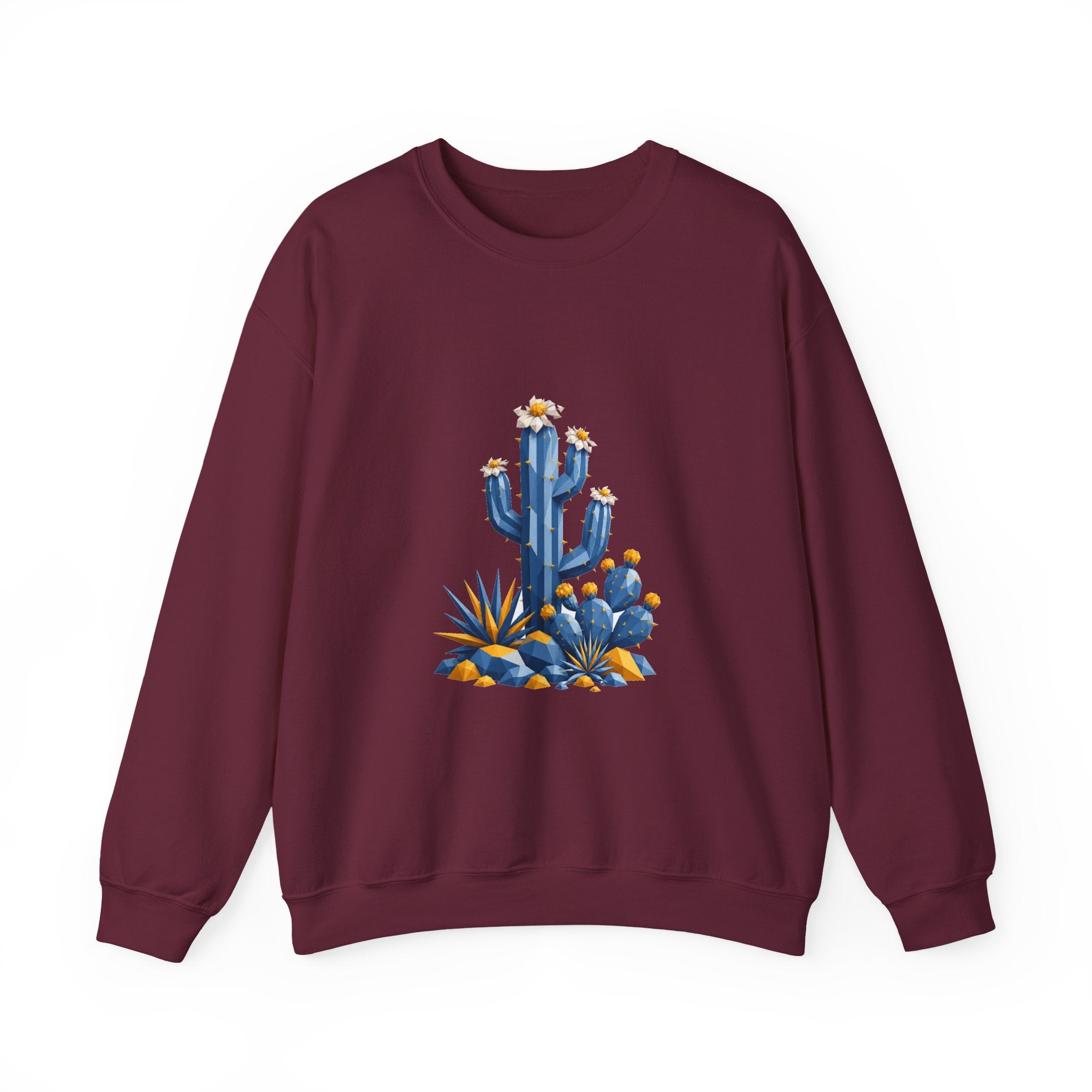 Matching Couple Sweatshirt - Desert & Rainforest Matching Couple Crewneck Sweatshirt Geometric Art His Hers Couple Gift - Design A