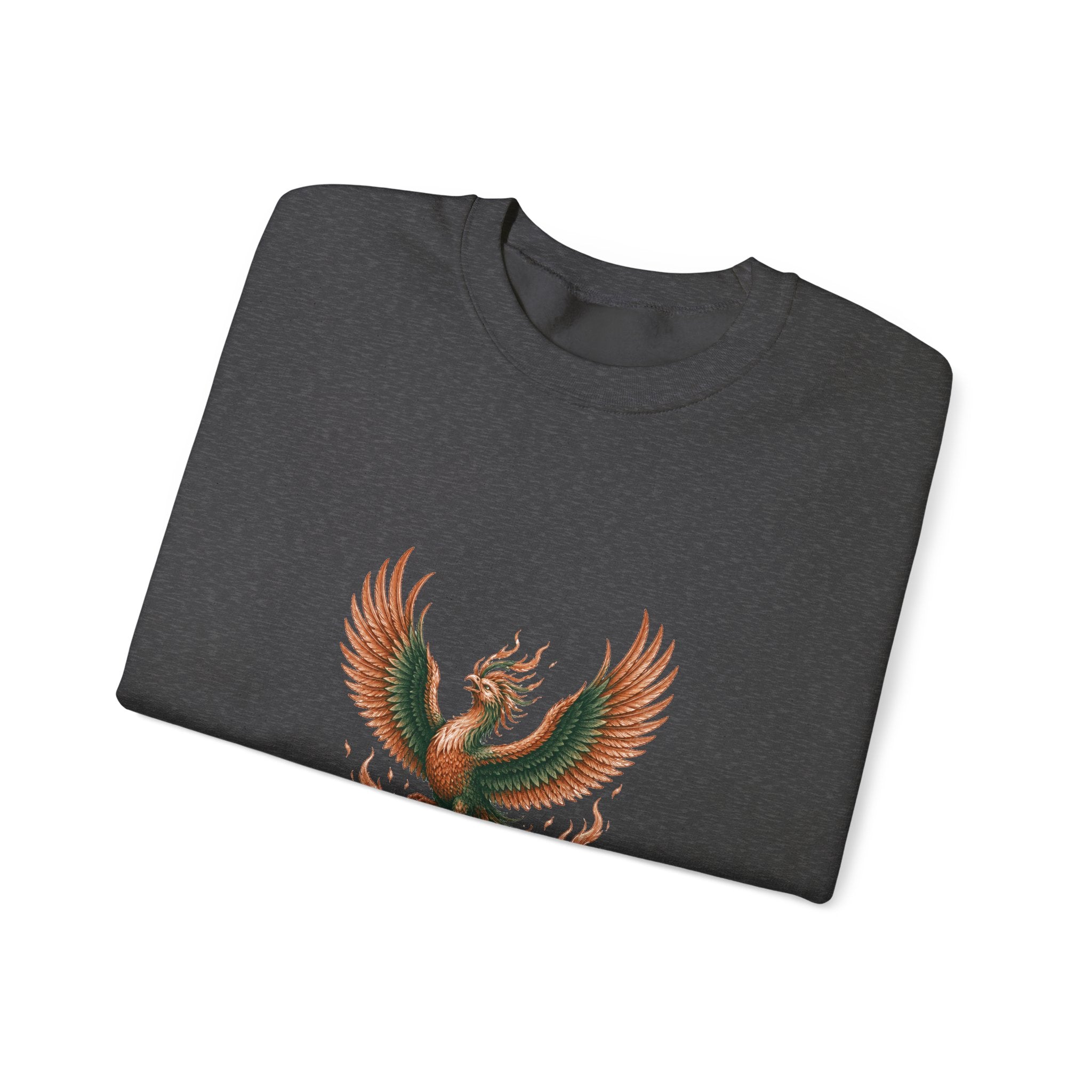 Matching Couple Sweatshirt - Dragon & Phoenix Matching Couple Comfort Colors Crew Hand-Drawn Art His Hers Anniversary Gift - Design B