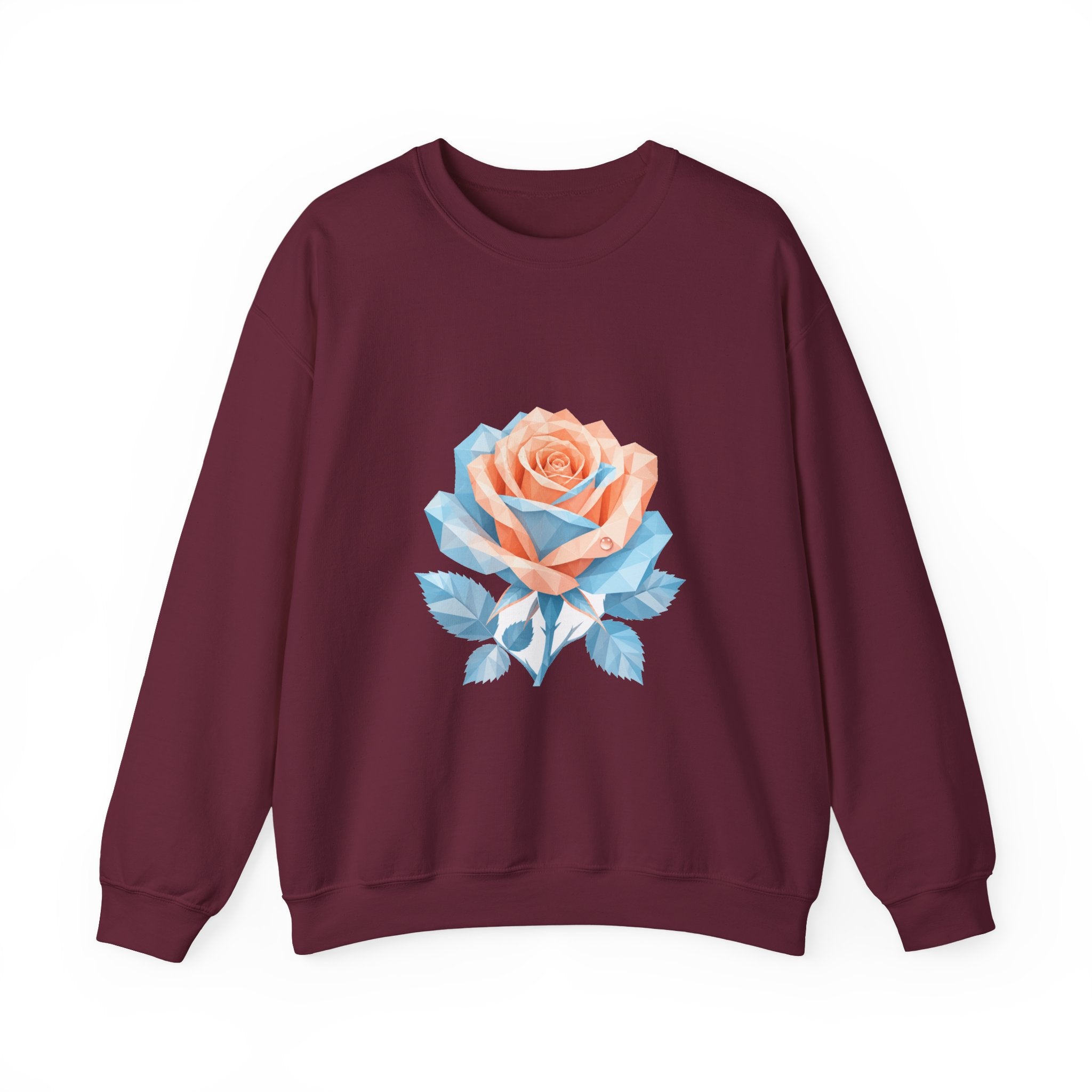Matching Couple Sweatshirt - Rose & Thorn Matching Couple Comfort Colors Crew Geometric Art His Hers Love Gift - Design A