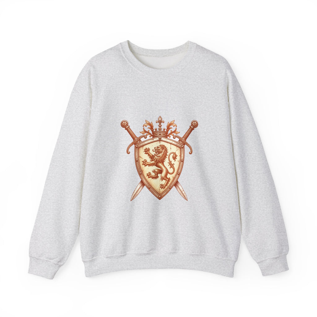Matching Couple Sweatshirt - Crown & Shield Matching Couple Premium Fleece Sweatshirt Vintage Art His Hers Honeymoon Gift - Design B