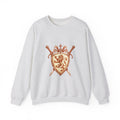 Matching Couple Sweatshirt - Crown & Shield Matching Couple Premium Fleece Sweatshirt Vintage Art His Hers Honeymoon Gift - Design B