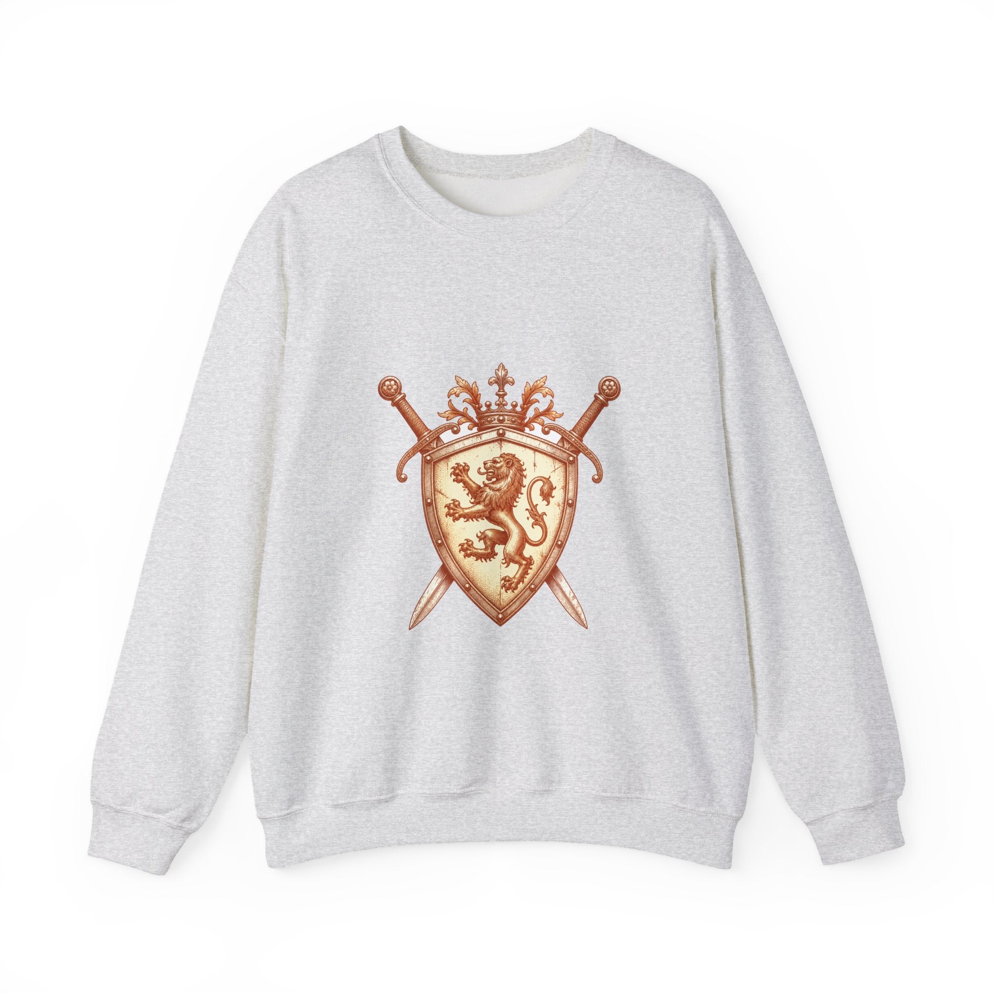 Matching Couple Sweatshirt - Crown & Shield Matching Couple Premium Fleece Sweatshirt Vintage Art His Hers Honeymoon Gift - Design B