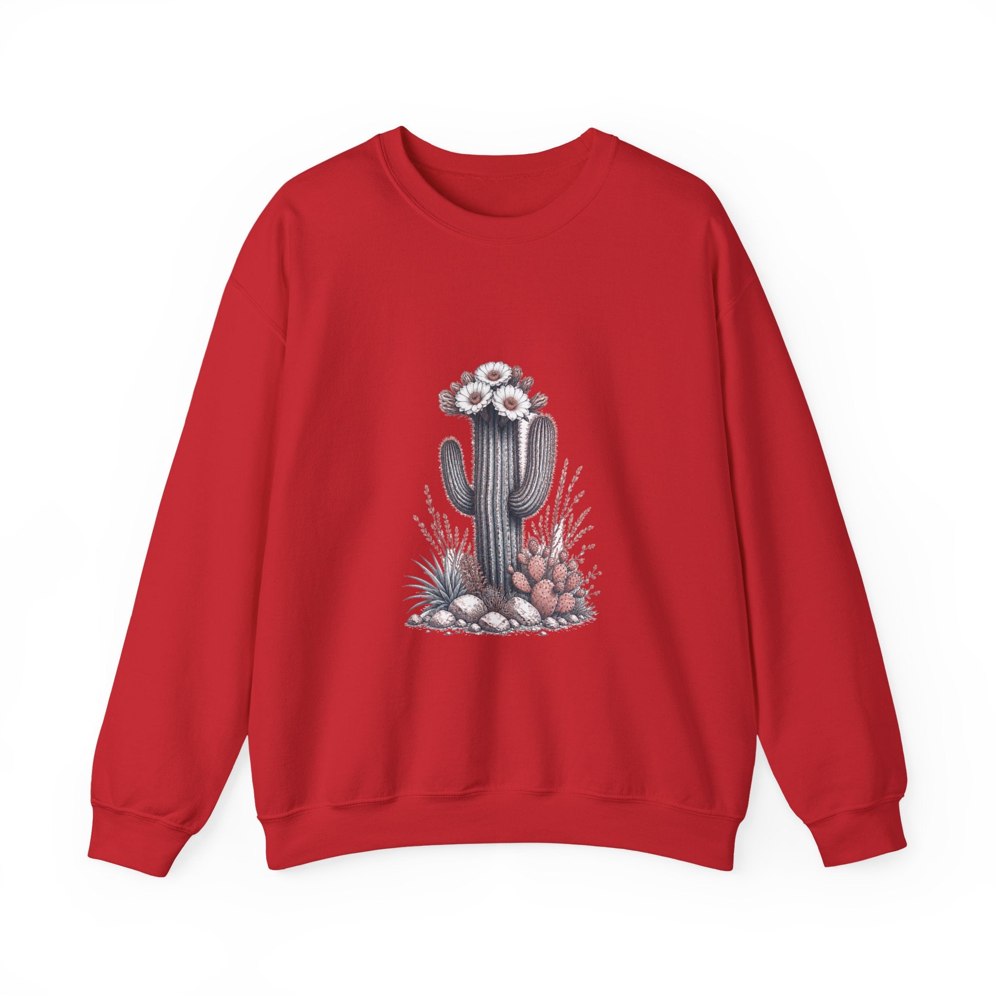 Matching Couple Sweatshirt - Desert & Rainforest Matching Couple Premium Fleece Sweatshirt Hand-Drawn Art His Hers Anniversary Gift - Design A