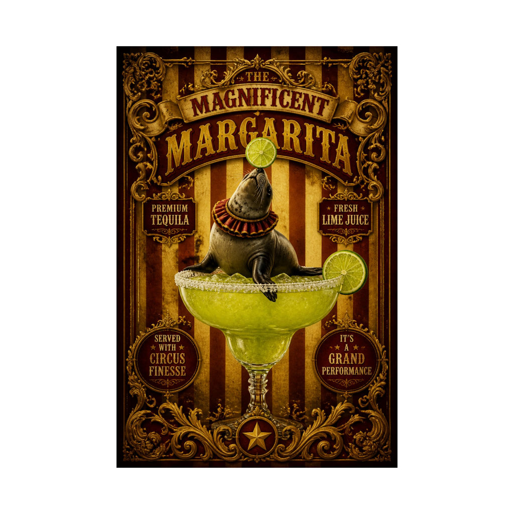 Margarita Balancing Seal Wall Art Poster 24×36 Baroque Studio Decor Maximalist Print