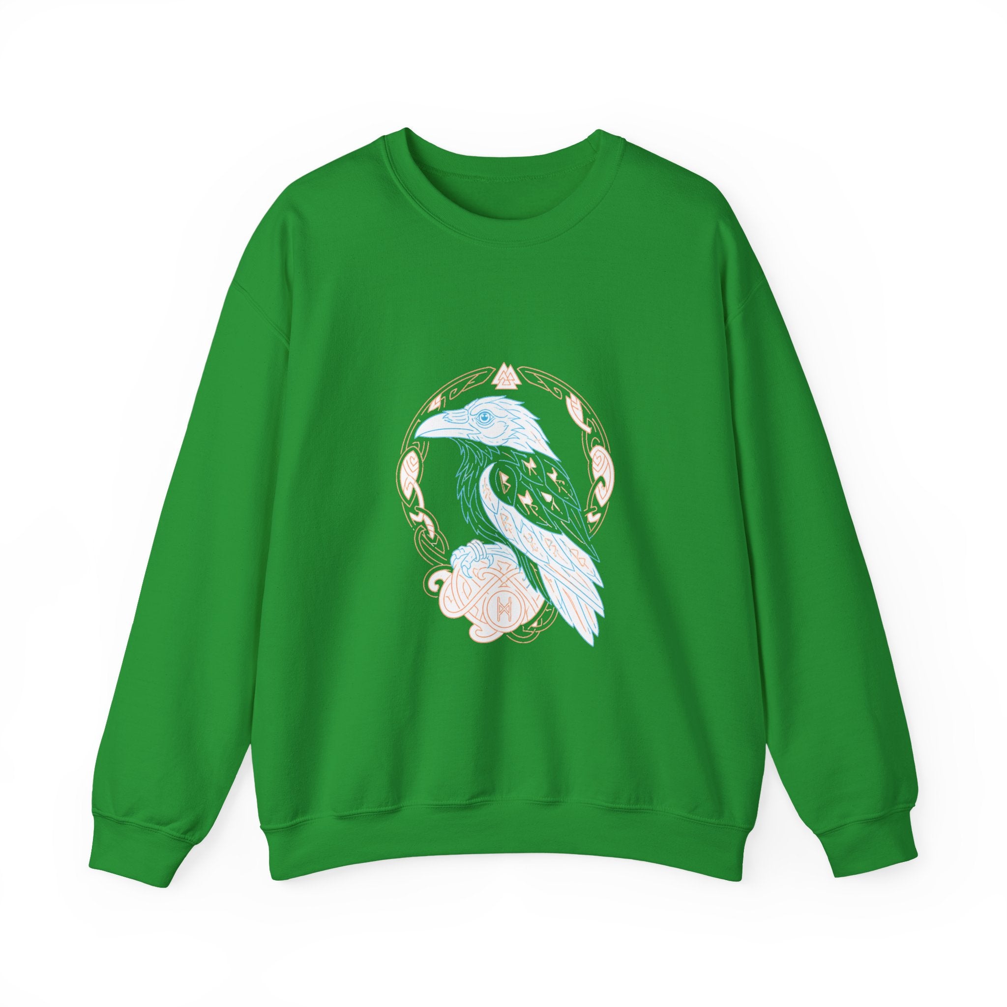Matching Couple Sweatshirt - Huginn & Muninn Matching Couple Crewneck Sweatshirt Minimalist Art His Hers Valentine Gift - Design A