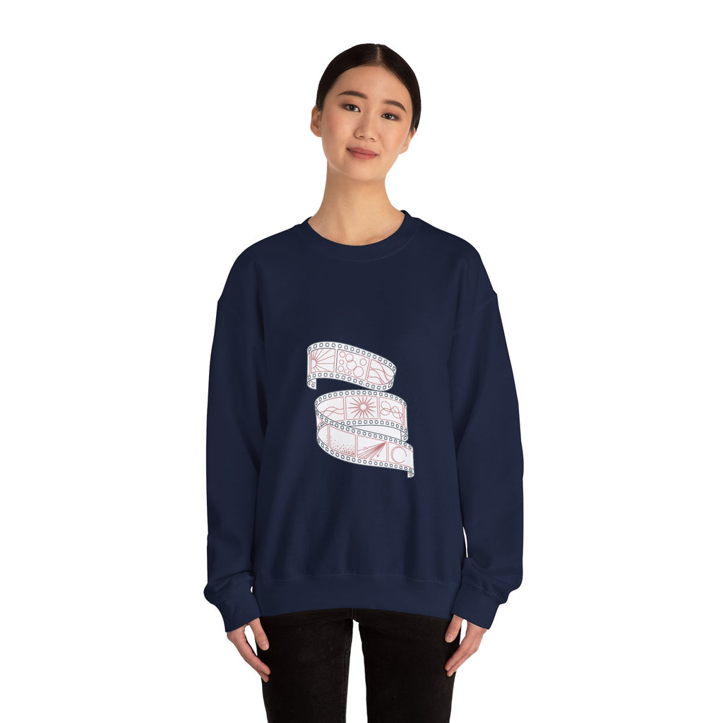 Matching Couple Sweatshirt - Camera & Film Matching Couple Comfort Colors Crew Minimalist Art His Hers Christmas Gift - Design B
