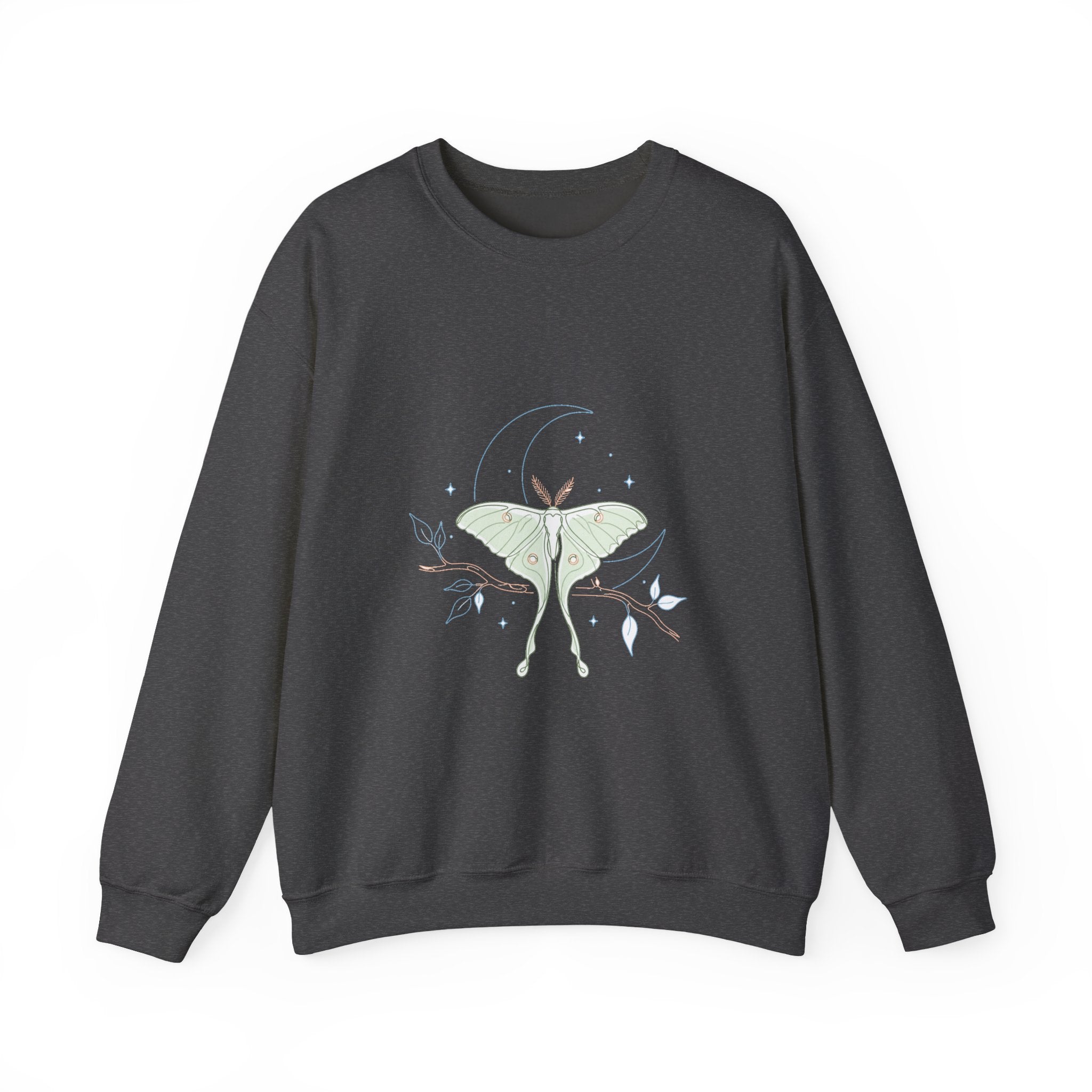 Matching Couple Sweatshirt - Butterfly & Moth Matching Couple Crewneck Sweatshirt Minimalist Art His Hers Valentine Gift - Design B