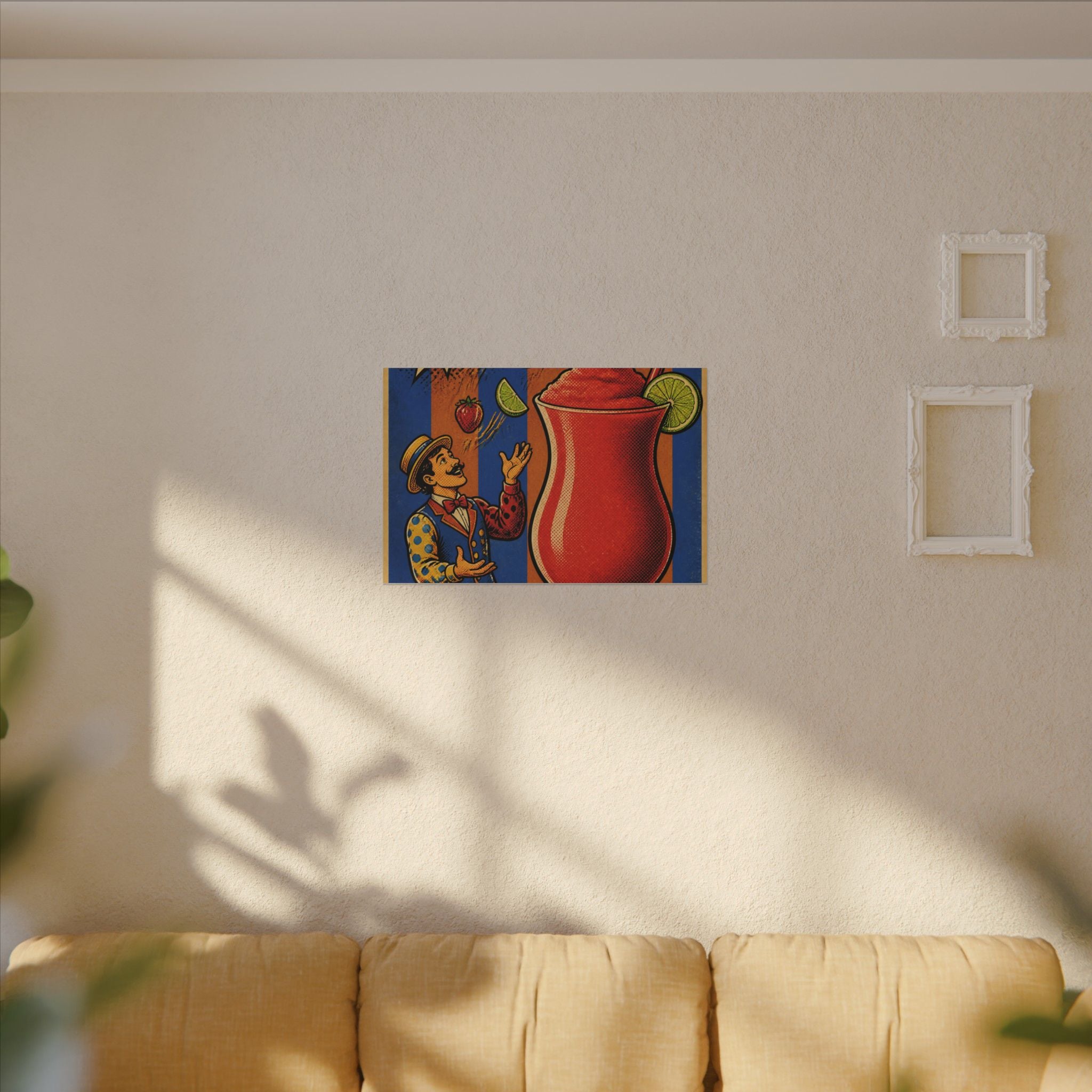 Daiquiri Fruit Juggler Wall Art Canvas 24×36 Pop Art Restaurant Decor Maximalist Print