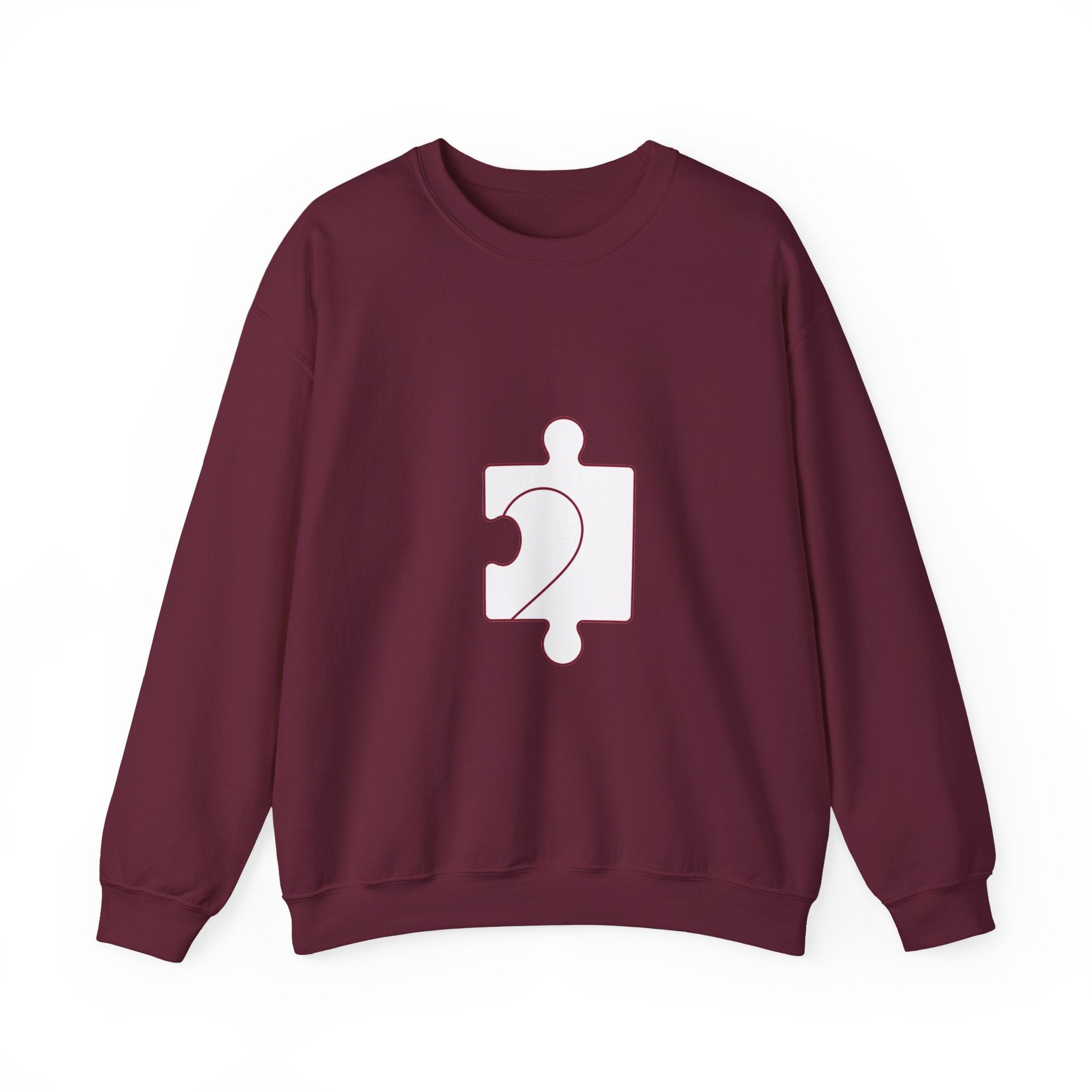 Matching Couple Sweatshirt - Puzzle Pieces Matching Couple Premium Fleece Sweatshirt Minimalist Art His Hers Christmas Gift - Design B