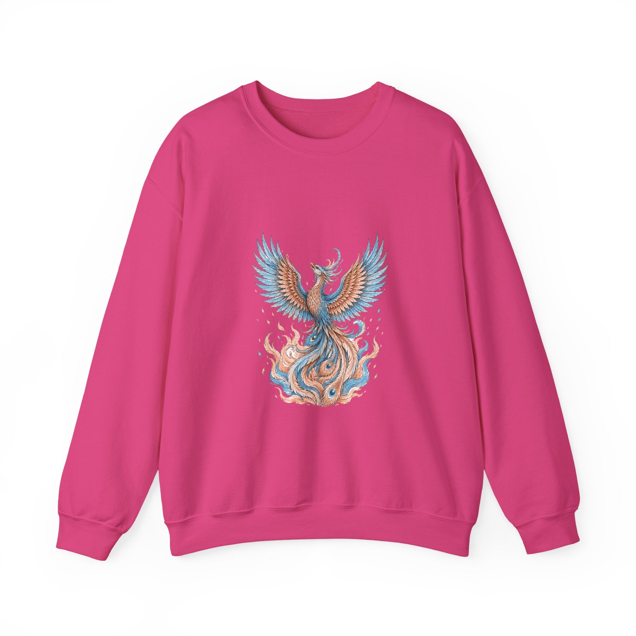 Matching Couple Sweatshirt - Dragon & Phoenix Matching Couple Premium Fleece Sweatshirt Hand-Drawn Art His Hers Anniversary Gift - Design B