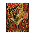 Martini Magician Wall Art Poster 18×24 Psychedelic Cafe Decor Maximalist Print