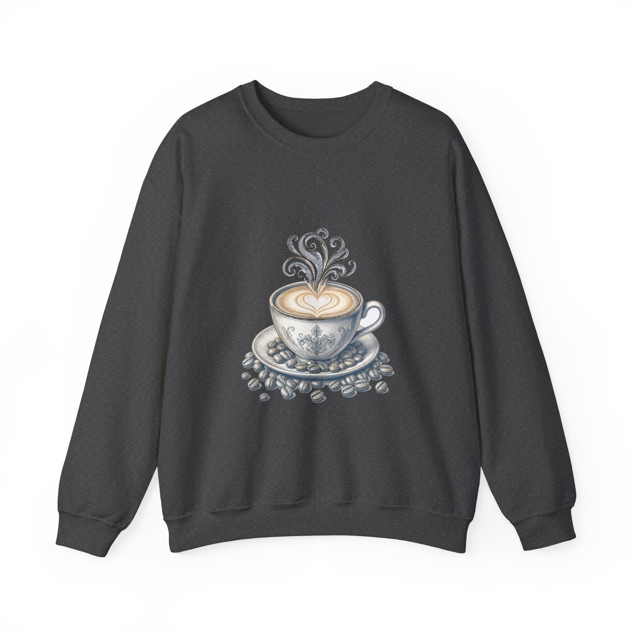 Matching Couple Sweatshirt - Coffee & Tea Matching Couple Comfort Colors Crew Vintage Art His Hers Honeymoon Gift - Design A