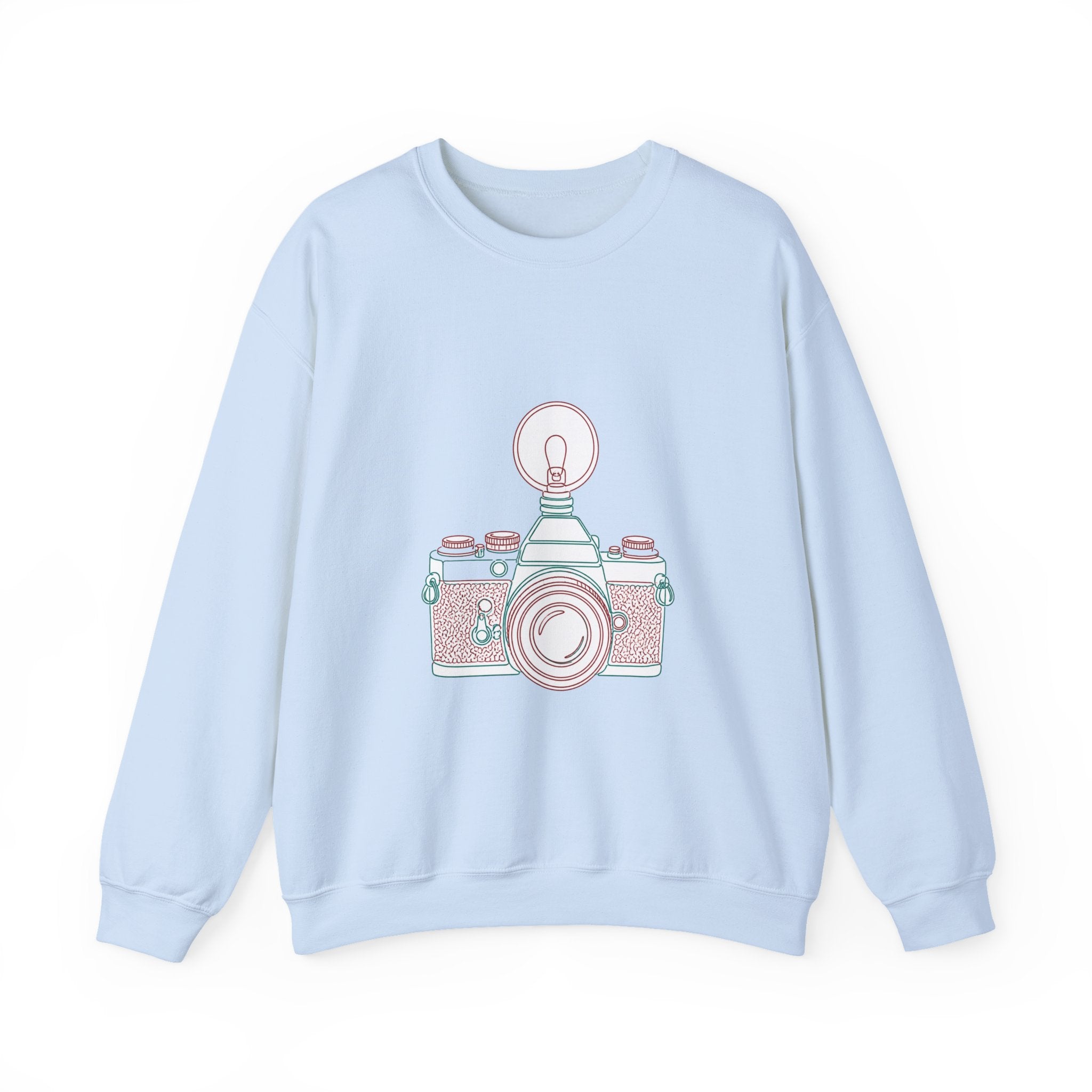 Matching Couple Sweatshirt - Camera & Film Matching Couple Premium Fleece Sweatshirt Minimalist Art His Hers Christmas Gift - Design A