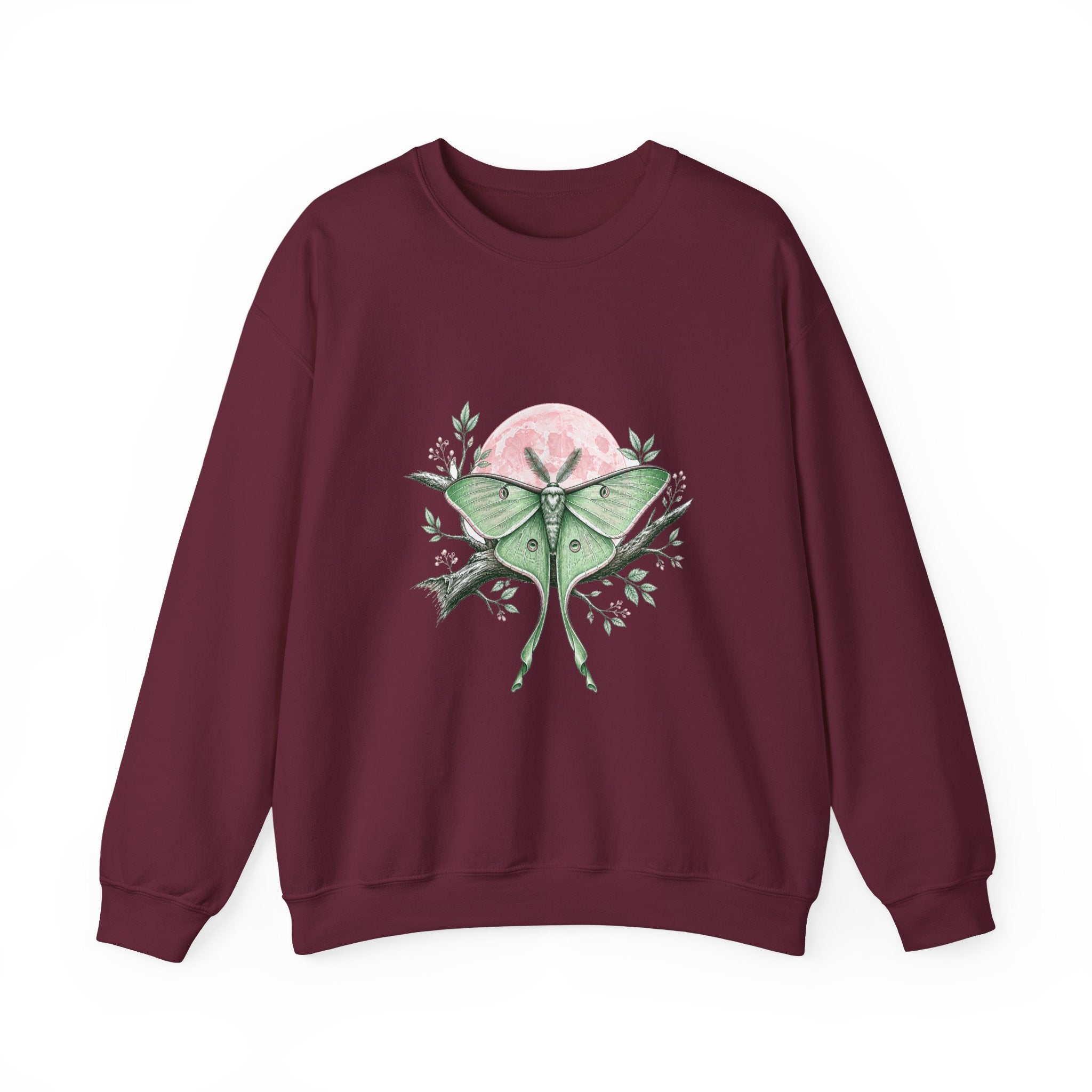 Matching Couple Sweatshirt - Butterfly & Moth Matching Couple Crewneck Sweatshirt Hand-Drawn Art His Hers Best Friend Gift - Design B