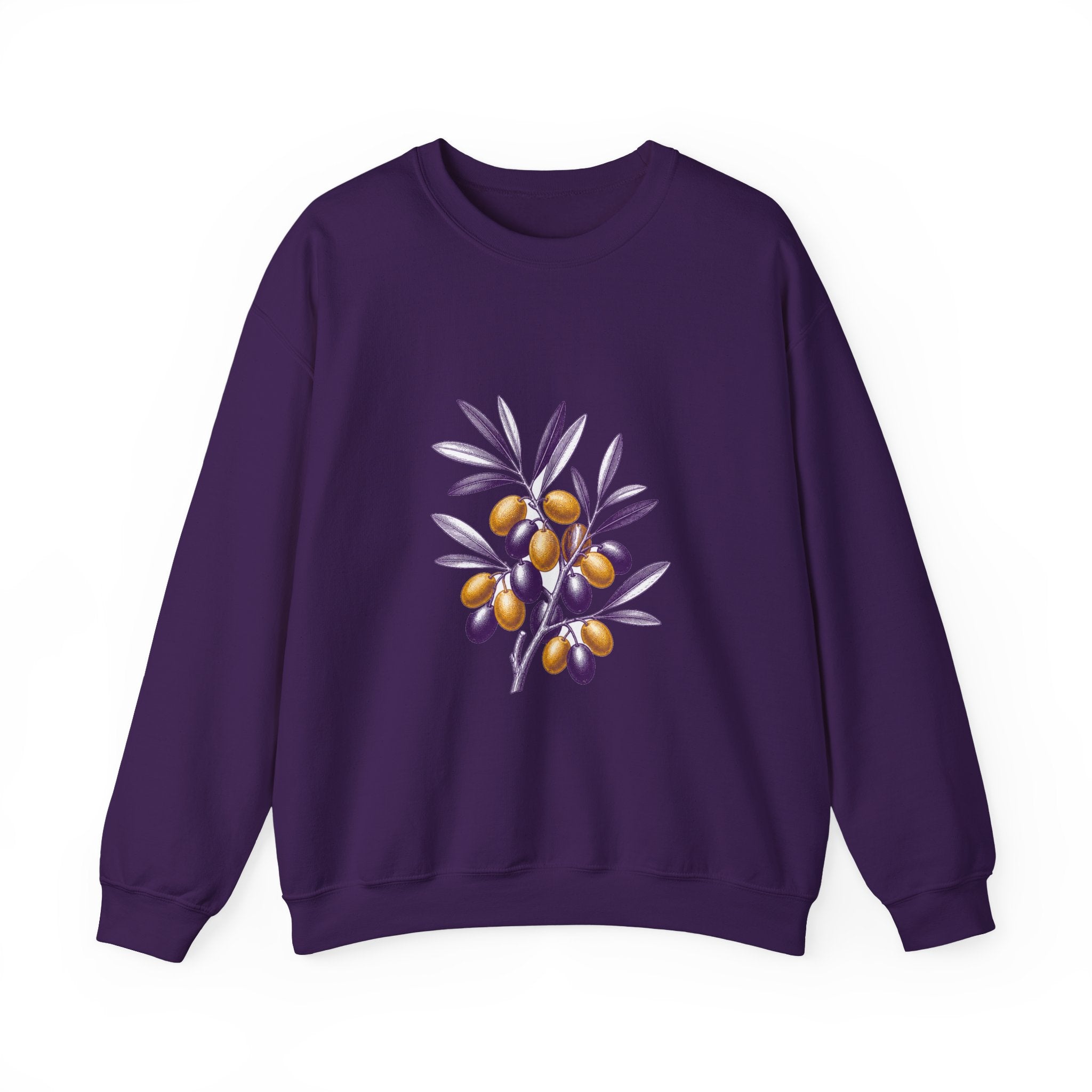 Matching Couple Sweatshirt - Olive Branch & Fig Matching Couple Premium Fleece Sweatshirt Vintage Art His Hers Honeymoon Gift - Design A
