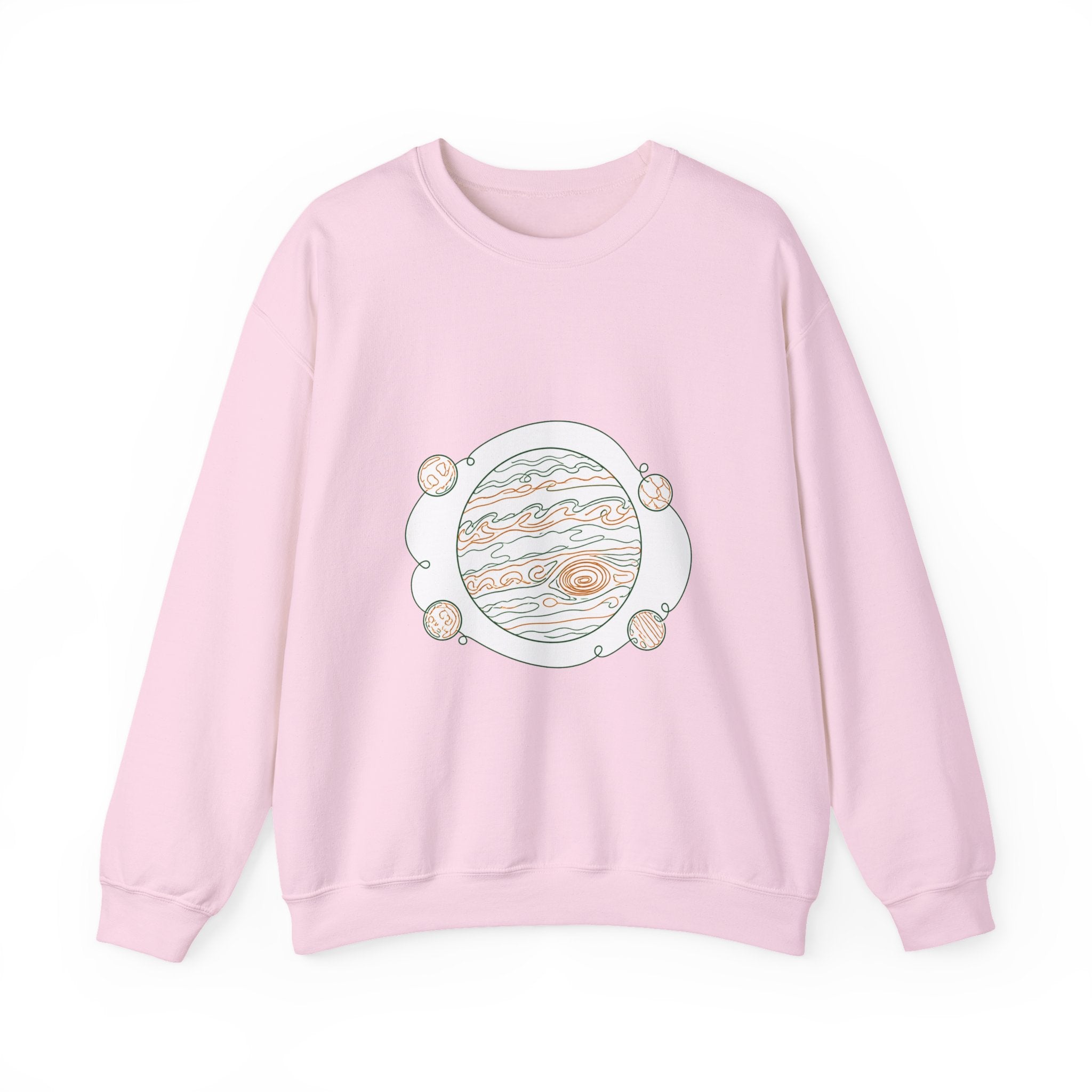 Matching Couple Sweatshirt - Saturn & Jupiter Matching Couple Comfort Colors Crew Minimalist Art His Hers Christmas Gift - Design B