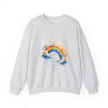 Matching Couple Sweatshirt - Storm & Rainbow Matching Couple Comfort Colors Crew Watercolor Art His Hers Birthday Gift - Design B