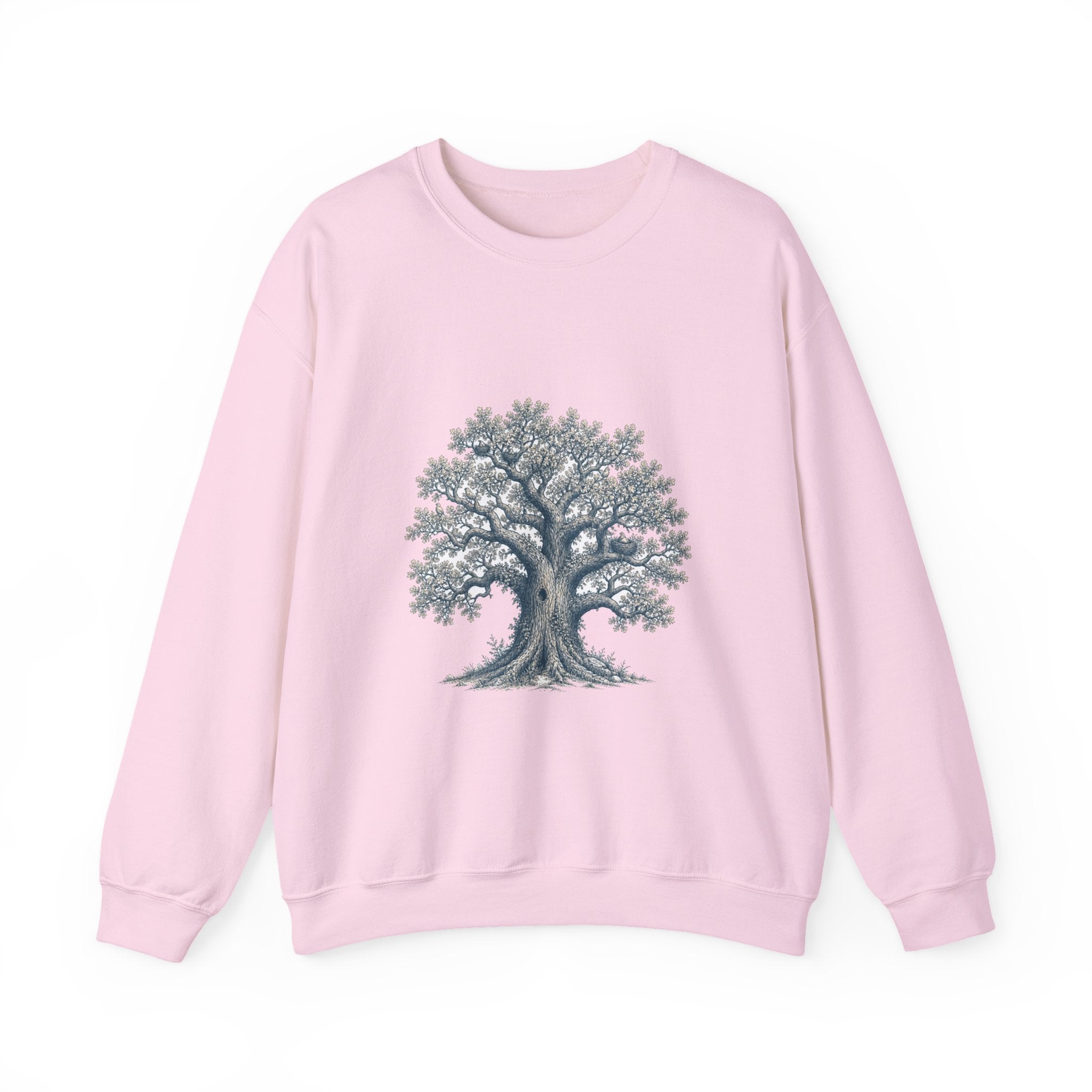 Matching Couple Sweatshirt - Ancient Oak & Deep Roots Matching Couple Comfort Colors Crew Hand-Drawn Art His Hers Anniversary Gift - Design A