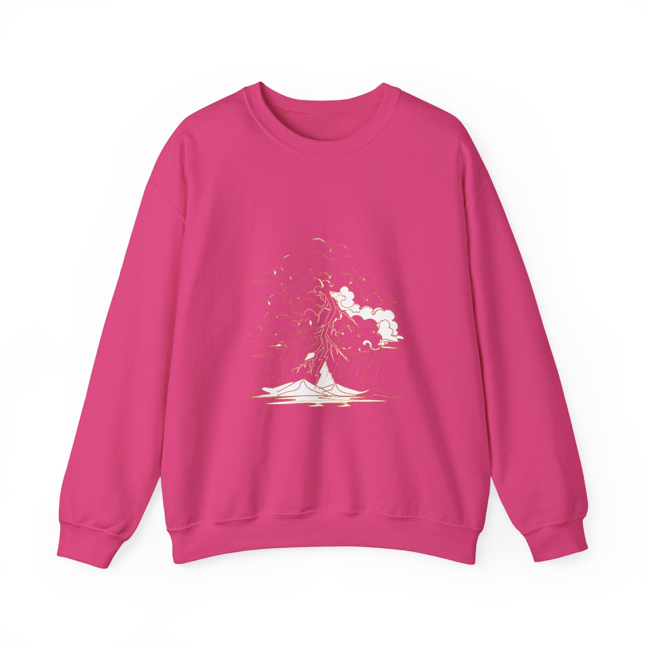 Matching Couple Sweatshirt - Storm & Rainbow Matching Couple Premium Fleece Sweatshirt Minimalist Art His Hers Christmas Gift - Design A