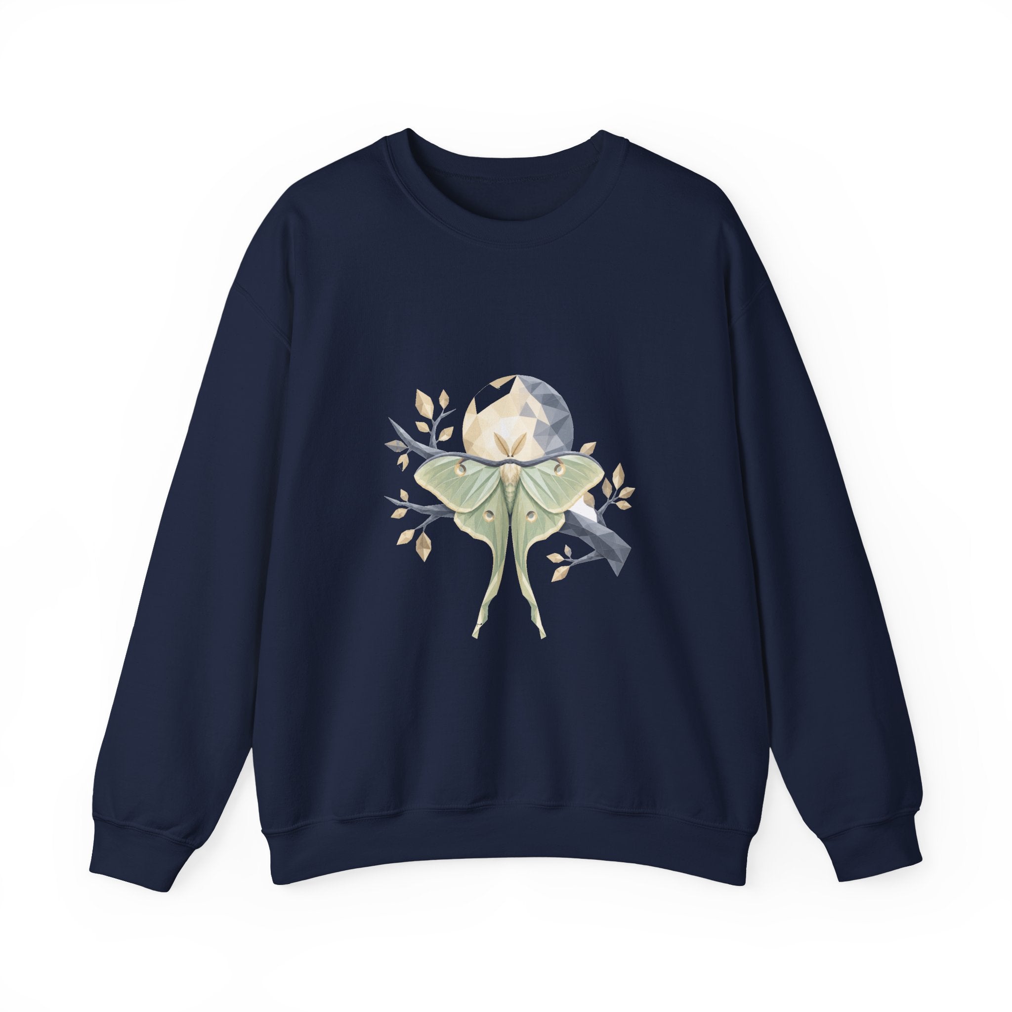 Matching Couple Sweatshirt - Butterfly & Moth Matching Couple Premium Fleece Sweatshirt Geometric Art His Hers Love Gift - Design B