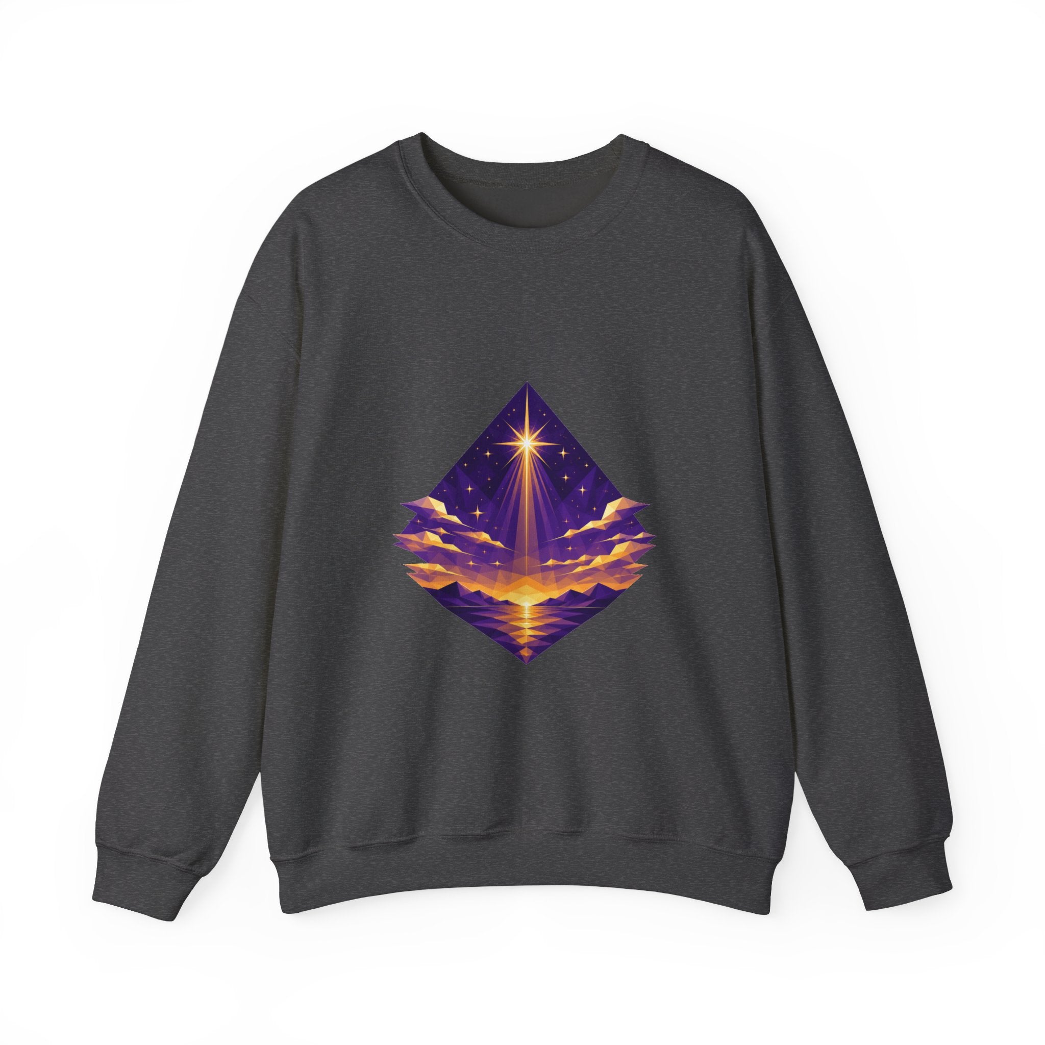 Matching Couple Sweatshirt - Evening & Morning Star Matching Couple Premium Fleece Sweatshirt Geometric Art His Hers Love Gift - Design A