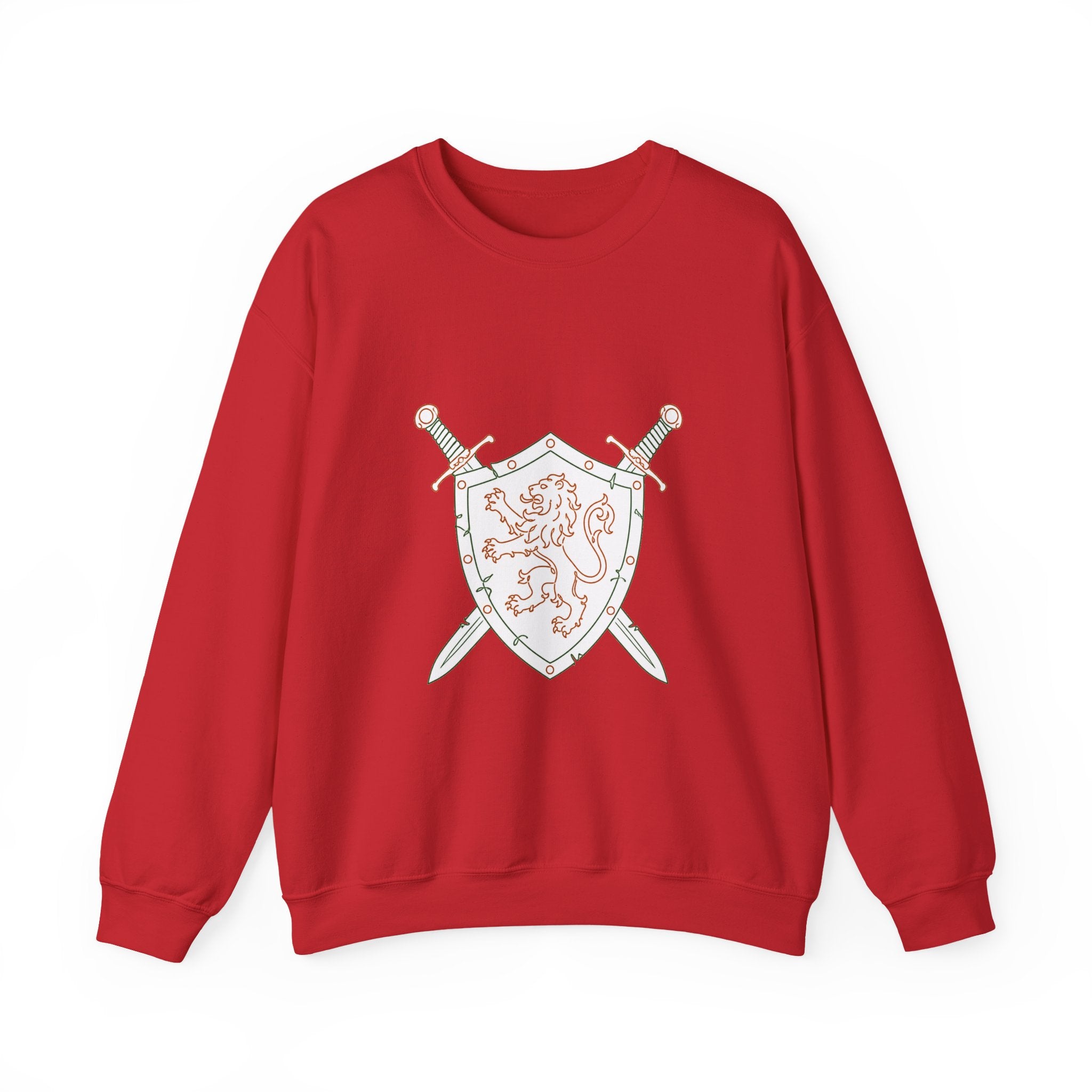 Matching Couple Sweatshirt - Crown & Shield Matching Couple Premium Fleece Sweatshirt Minimalist Art His Hers Christmas Gift - Design B