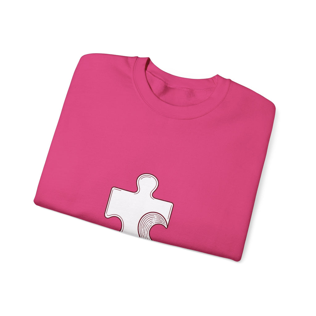 Matching Couple Sweatshirt - Puzzle Pieces Matching Couple Premium Fleece Sweatshirt Minimalist Art His Hers Christmas Gift - Design A