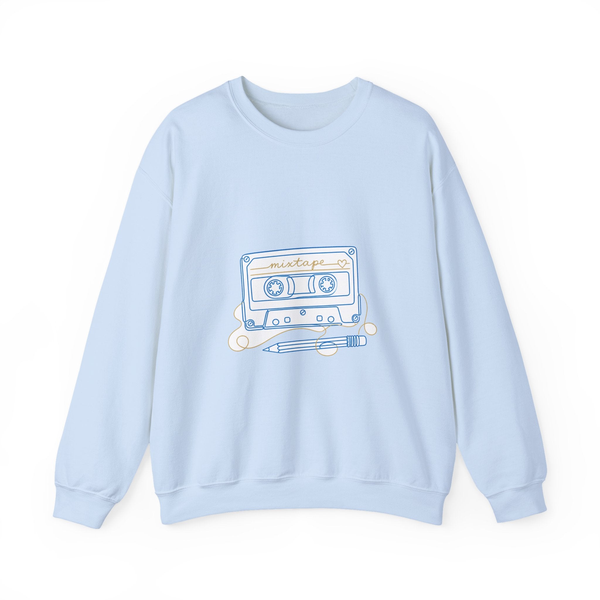 Matching Couple Sweatshirt - Vinyl & Cassette Matching Couple Comfort Colors Crew Minimalist Art His Hers Christmas Gift - Design B